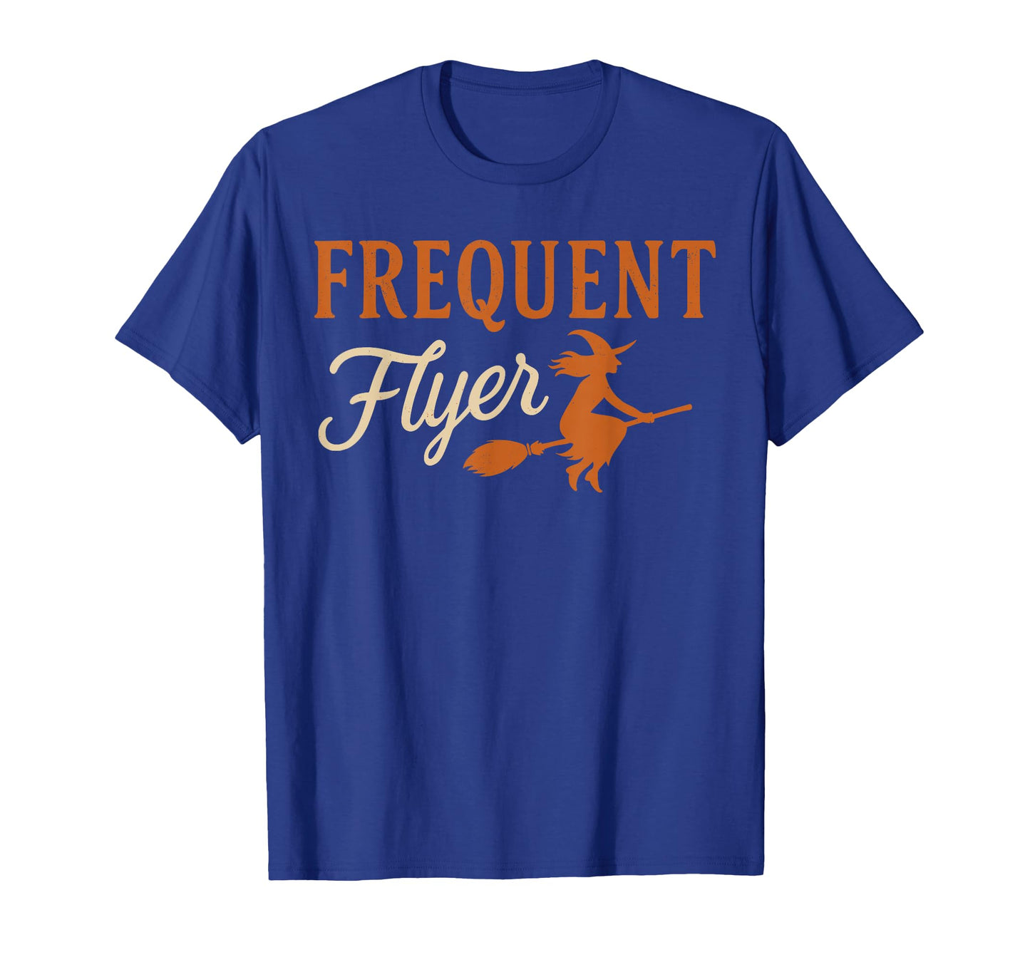 Frequent Flyer Witch Shirt Women, Halloween Witch Hat Broom T-Shirt