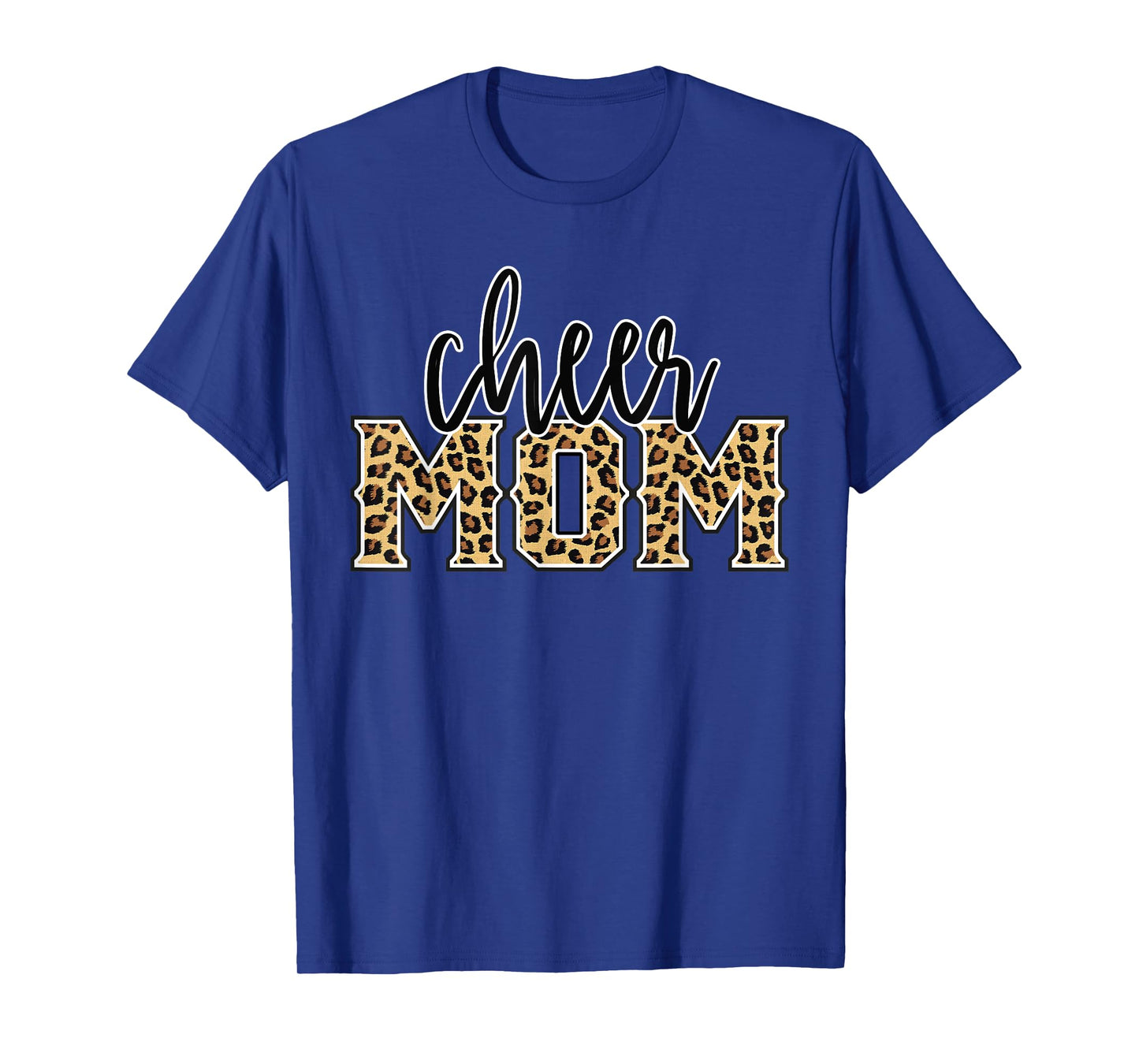 Cheer Mom Leopard Print Womens Proud Cheerleader Mother T-Shirt
