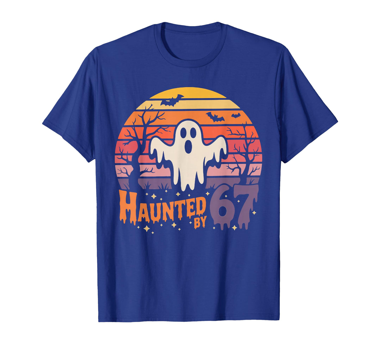 Retro Haunted by 67 Funny Halloween T-Shirt