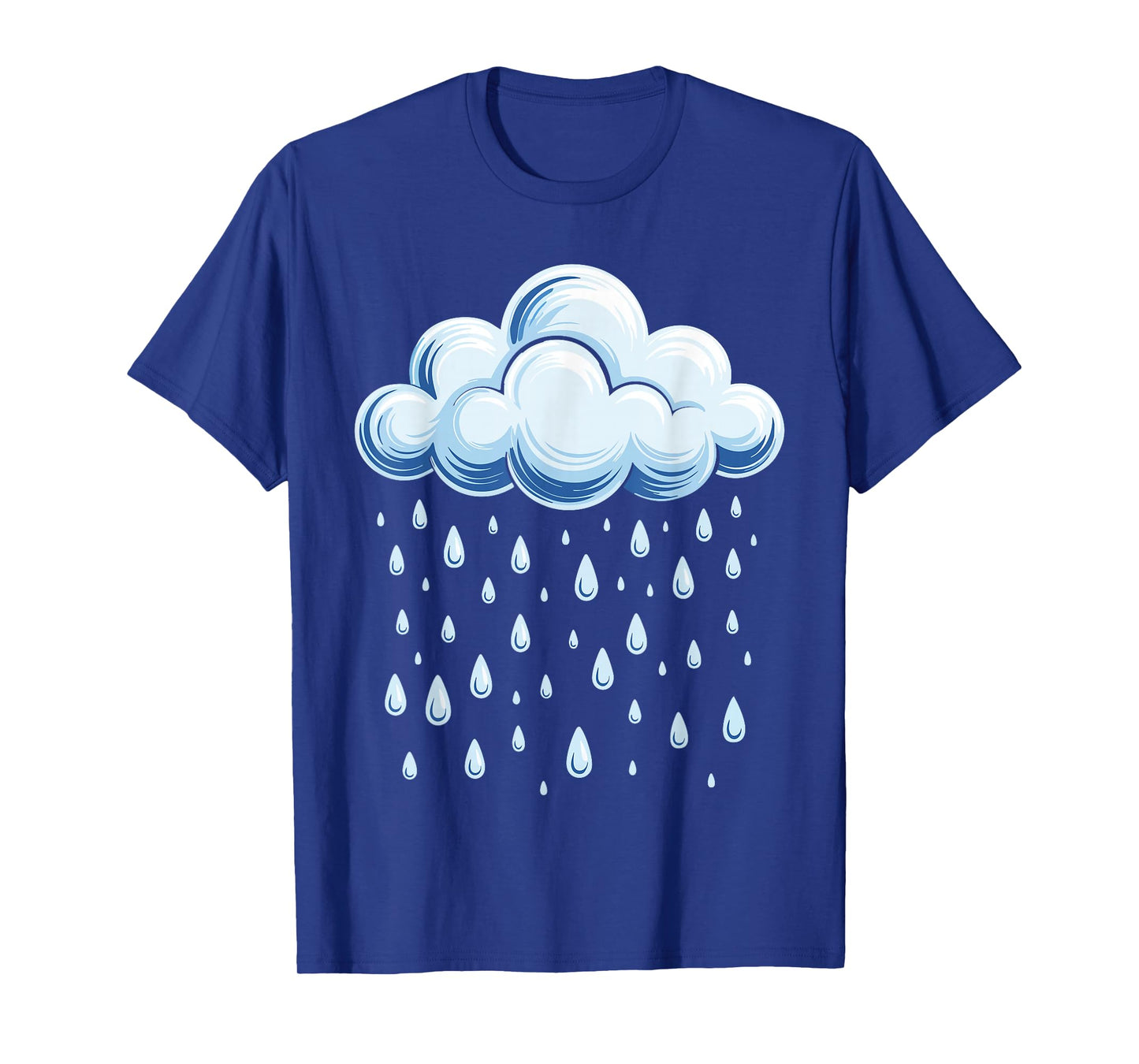 White Clouds Rain Drop Shirt Adult Kids Men Women Costume T-Shirt