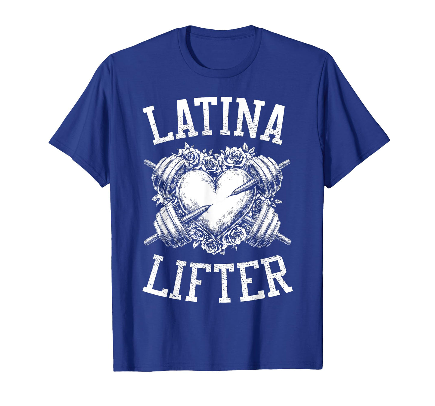 Latina Lifter Spanish Gym Barbell Heart Hispanic Fitness T-Shirt