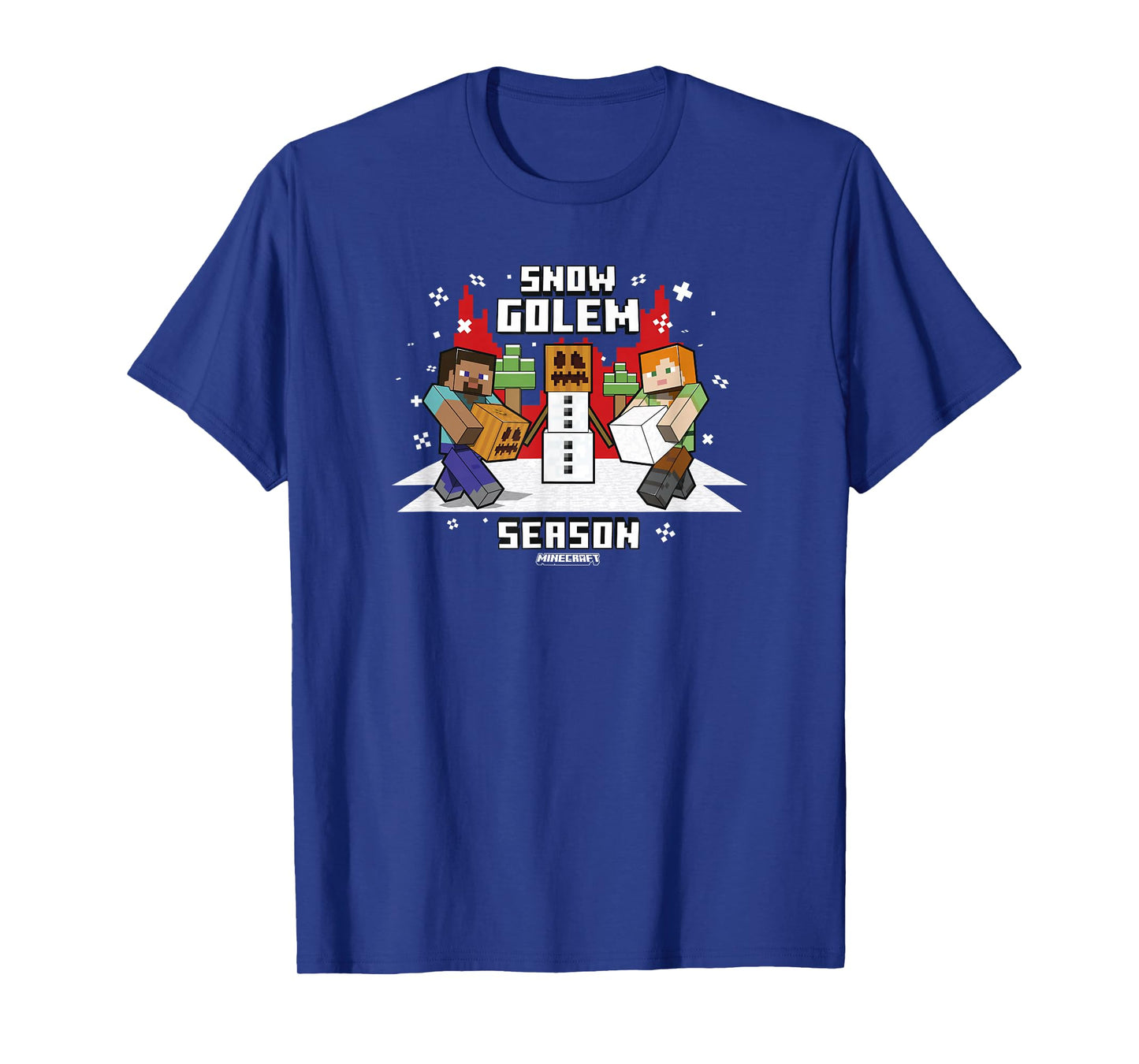 Minecraft Christmas Snow Golem Season T-Shirt