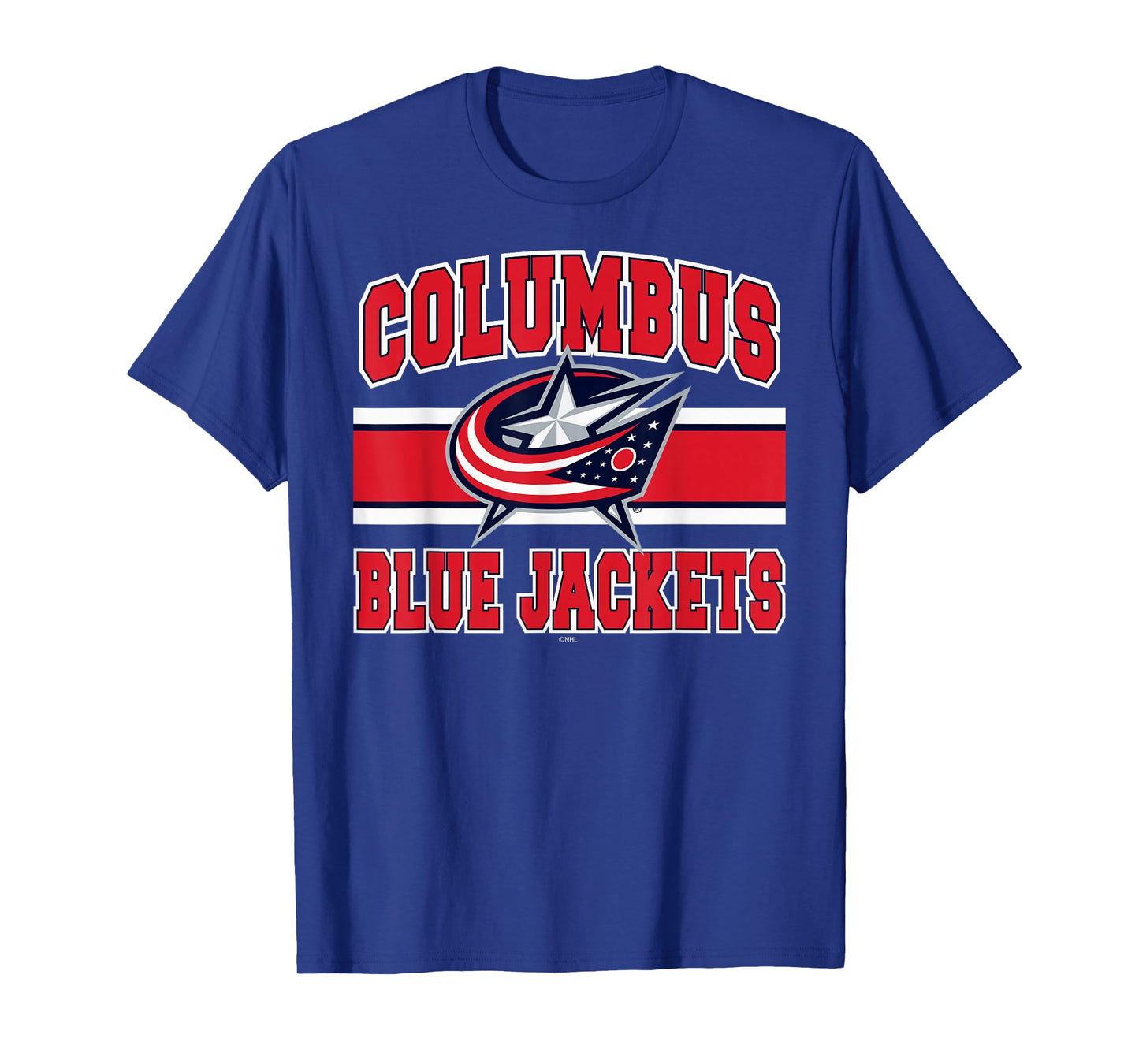 Columbus Blue Jackets Stripe Officially Licensed T-Shirt