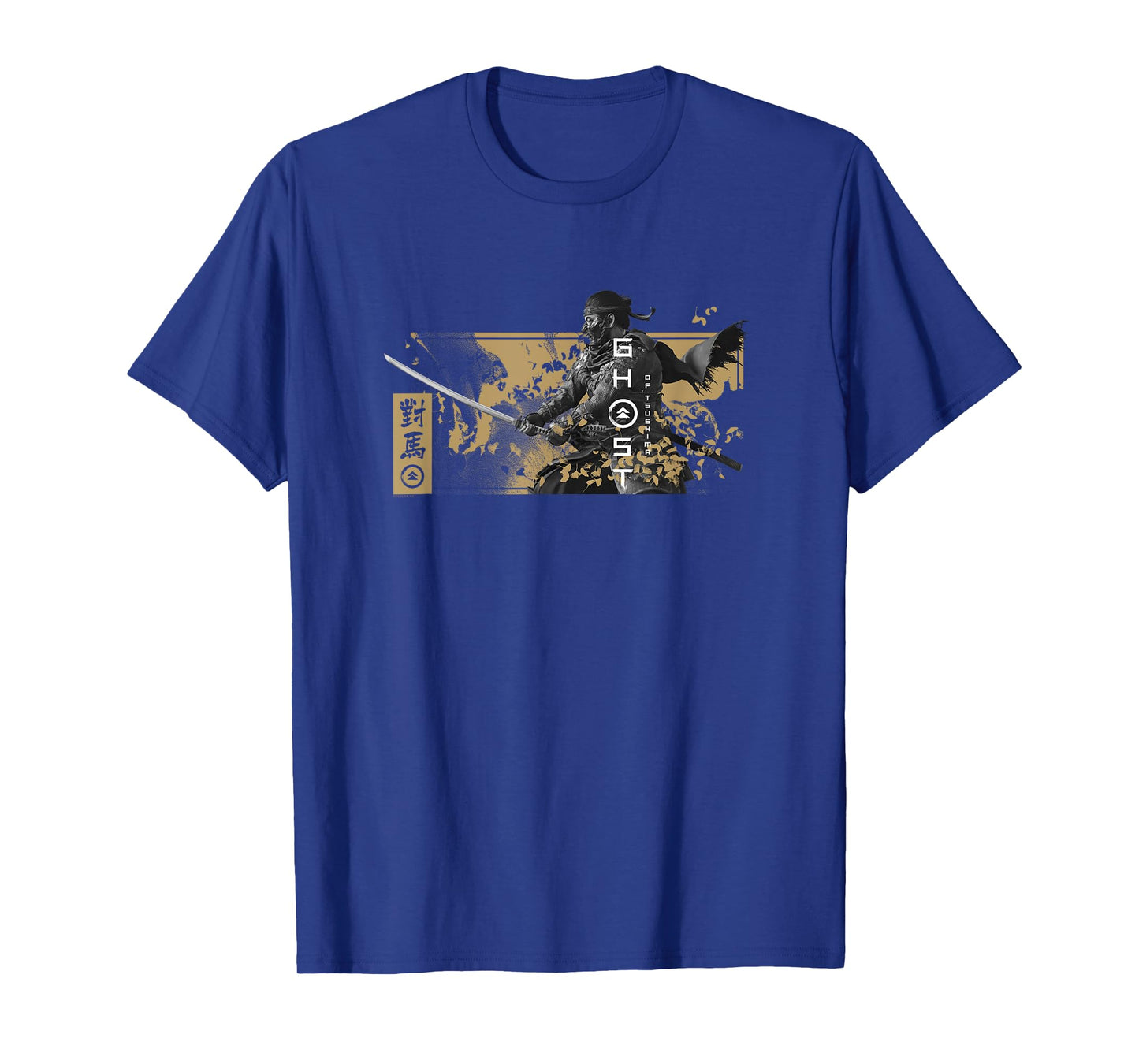 Ghost of Tsushima Katana with Falling Leaves T-Shirt
