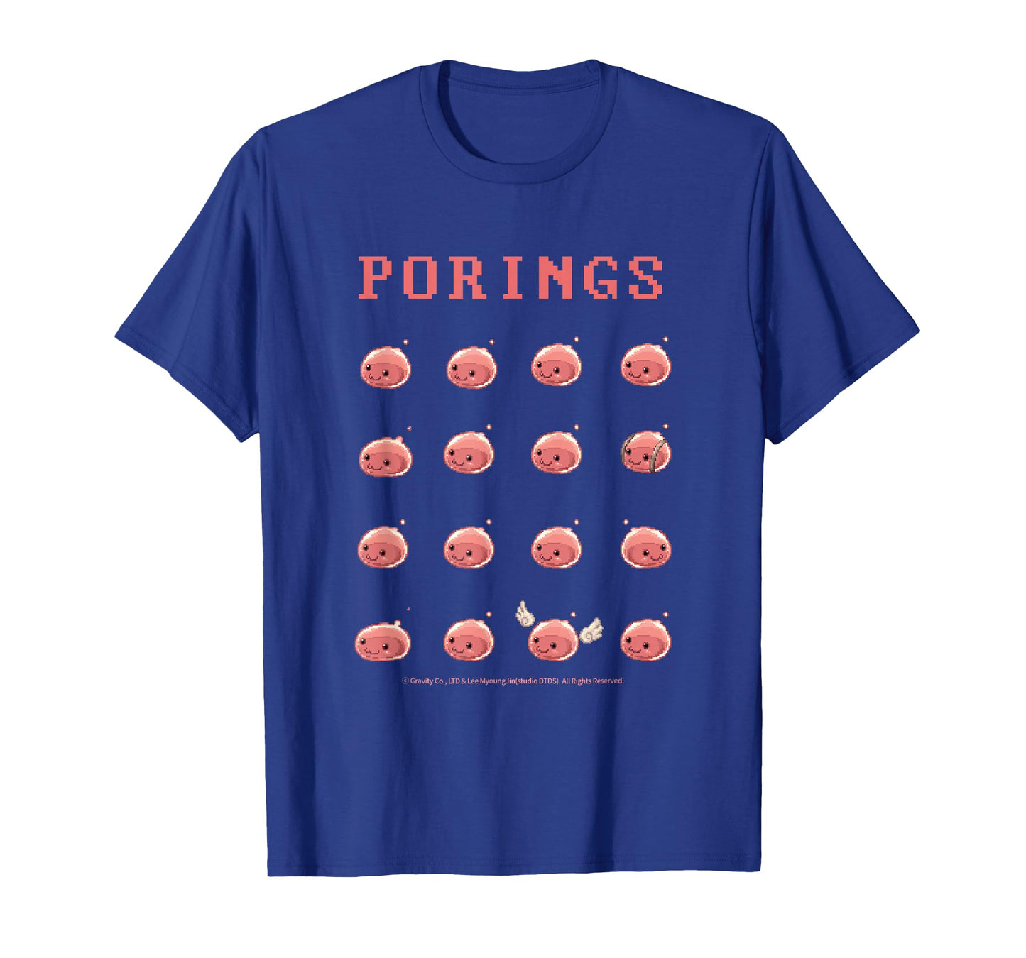 Ragnarok Stand Out Winged Poring Cute Pixel Graphic Tee T-Shirt