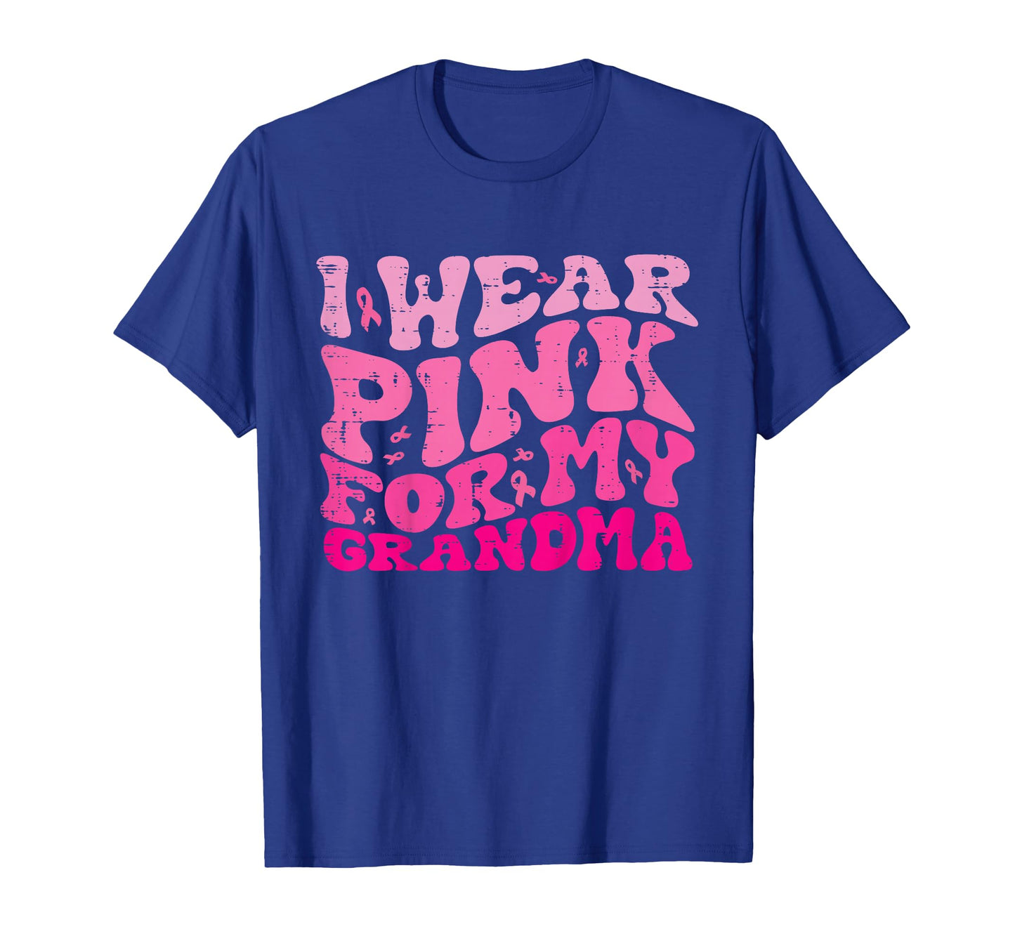 Kids Breast Cancer Pink Grandma Retro Awareness Girls Boys Kids T-Shirt