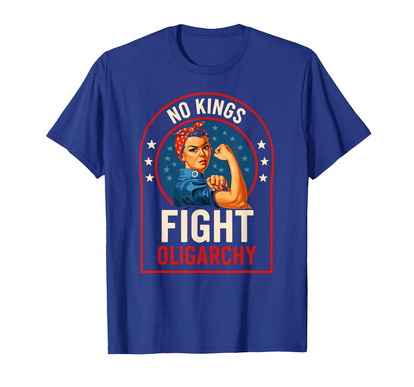 Vintage No Kings Fight Oligarchy USA Women Girls T-Shirt