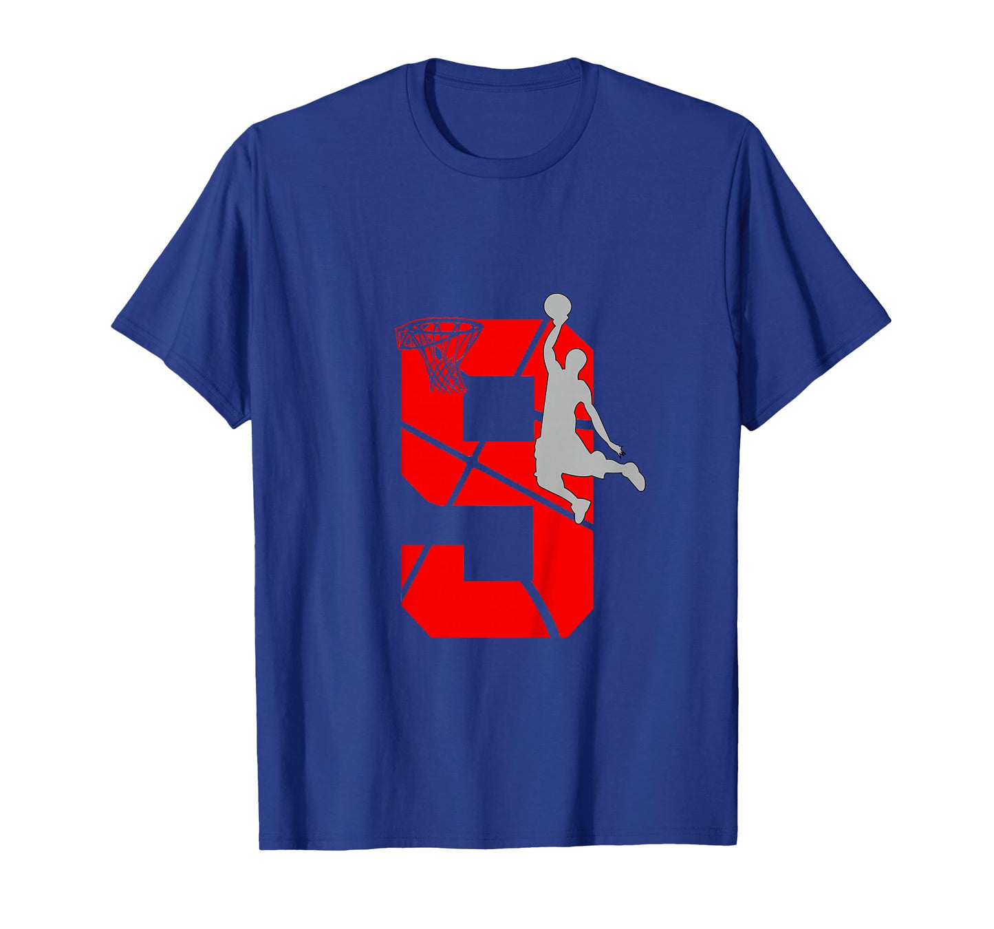 9 Year Old 9th Basketball Birthday PartyTheme Boys Girls T-Shirt