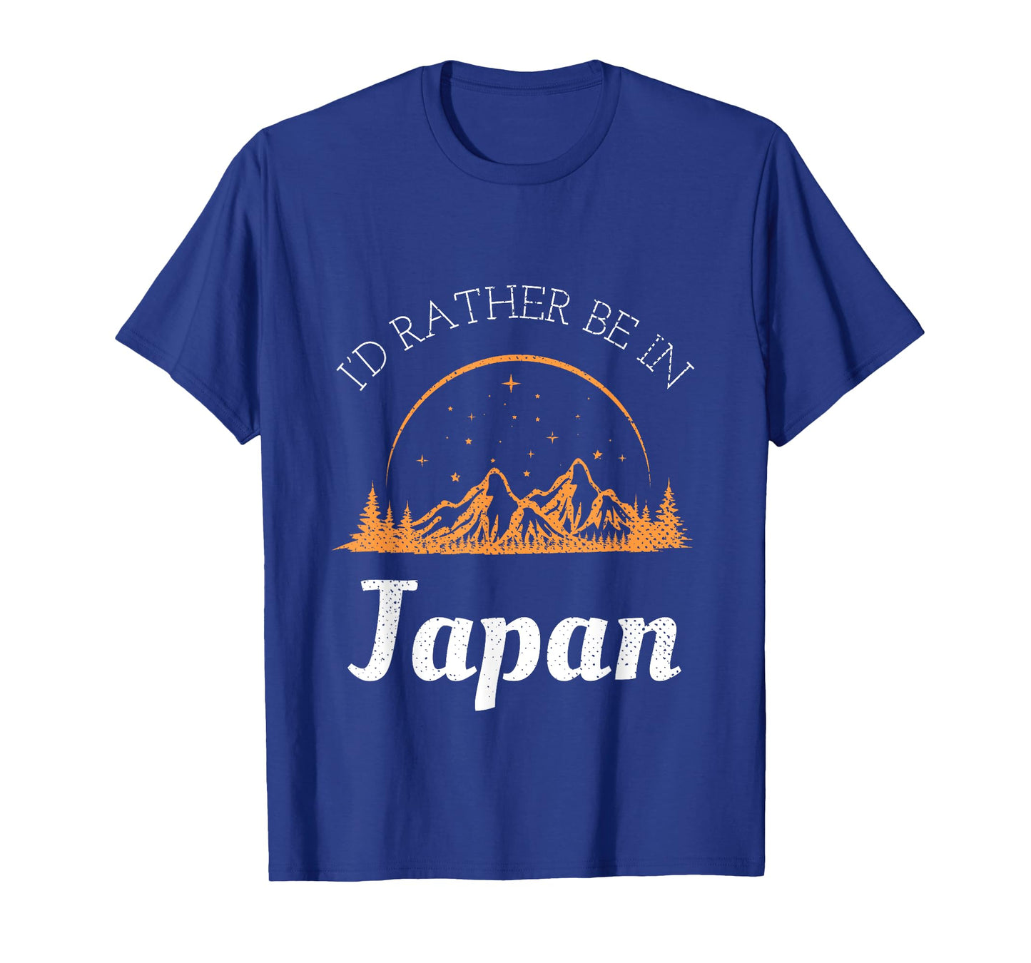 Retro & Vintage I'd Rather Be In Japan Black Vintage Casual Unisex-Adults T-Shirt