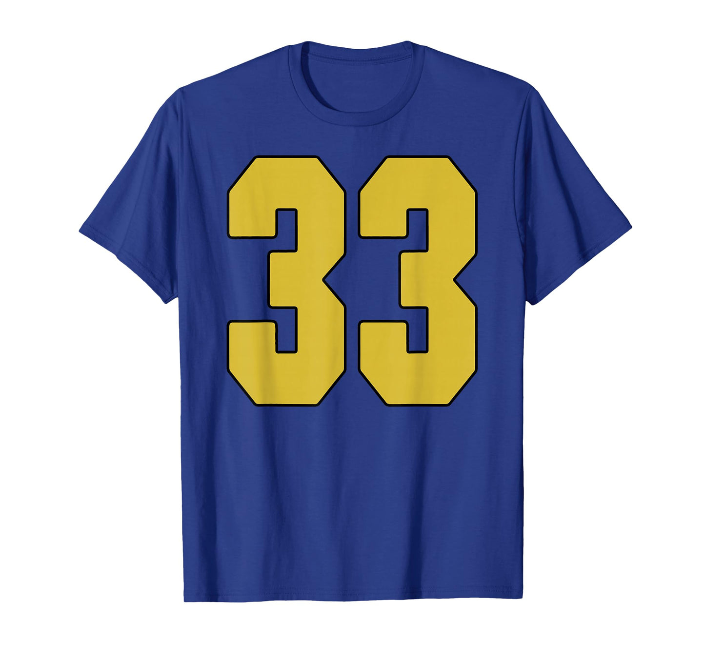 Old Gold Black Number 33 Jersey Player Uniform #33 T-Shirt
