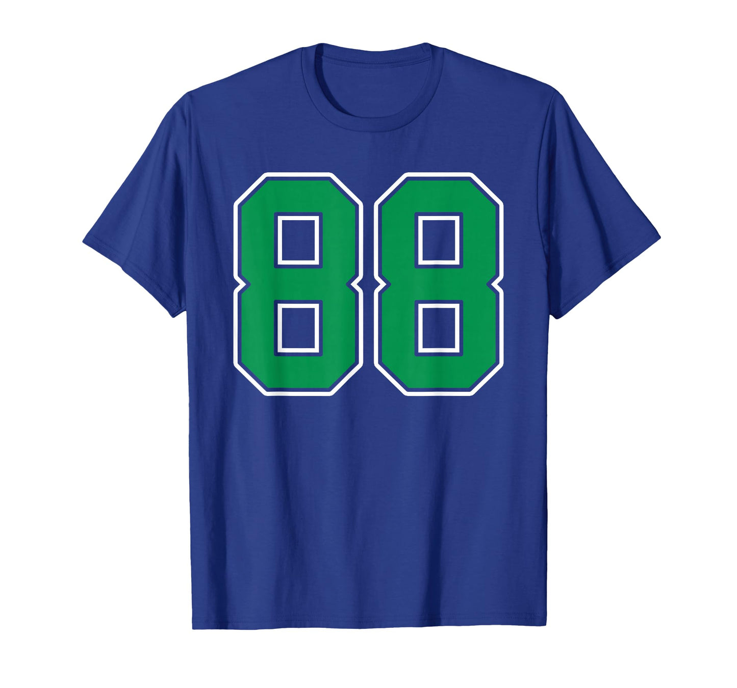 Kelly Green White Number 88 Jersey Player Uniform #88 T-Shirt
