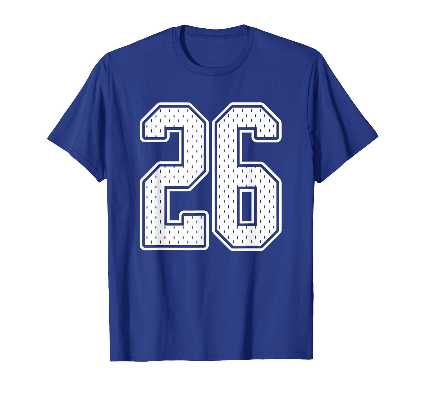 #26 White Vintage Number 26 Sports Fan Jersey Style T-Shirt