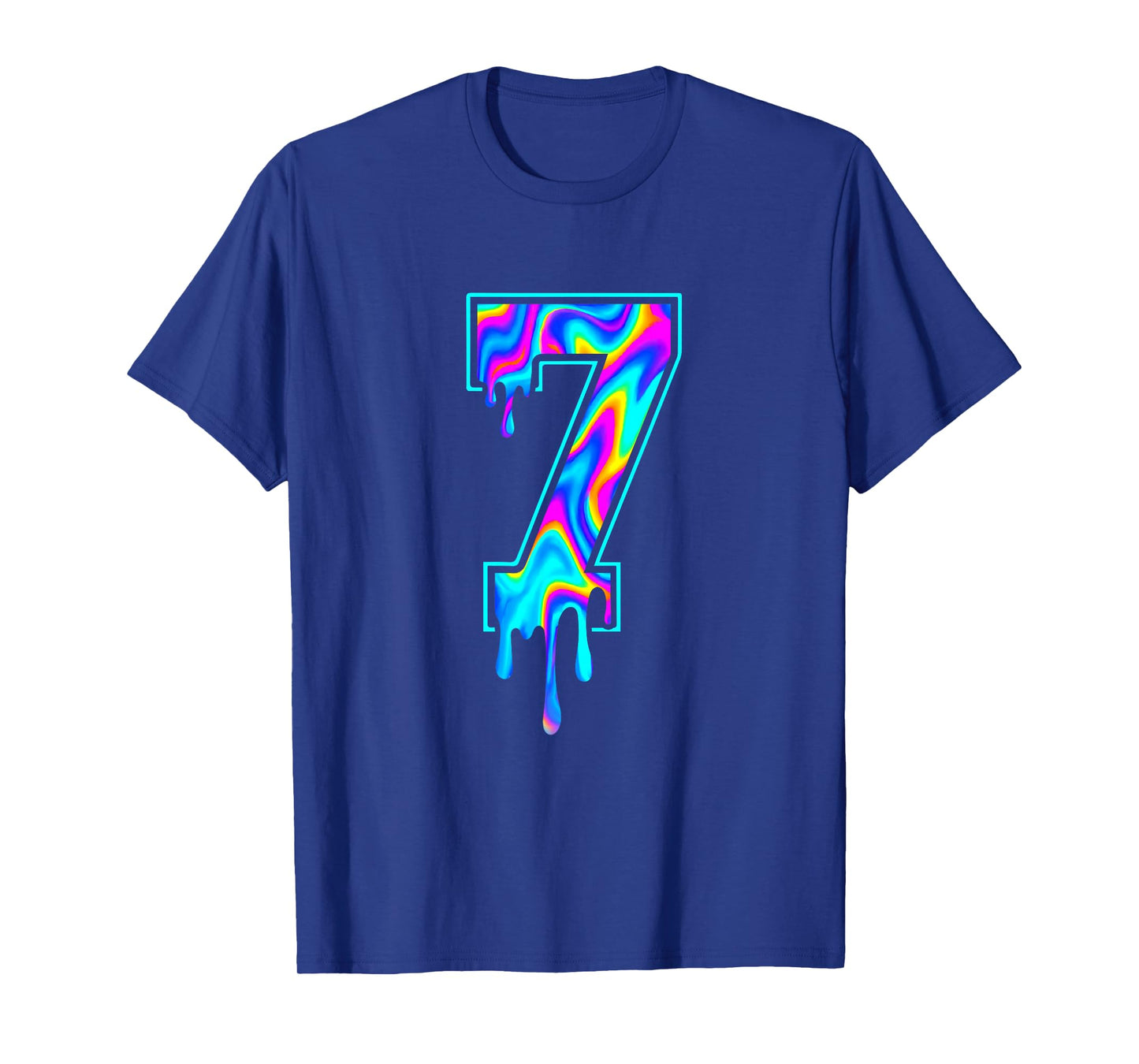 Swirl Rainbow Six Seven Meme 6 7 Halloween Matching 7 T-Shirt