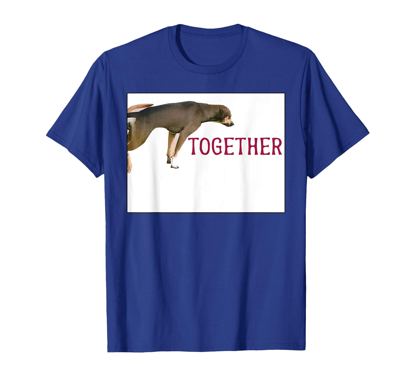Stuck Together Dogs Funny Couple Saying Quote Dog Adult Joke T-Shirt