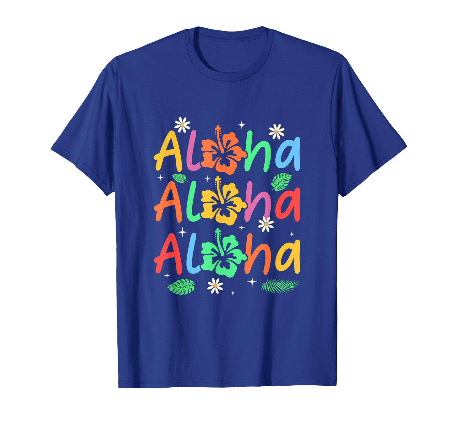 Cute Aloha Hawaiian Summer Vacation Hibiscus Women Kids Girl T-Shirt