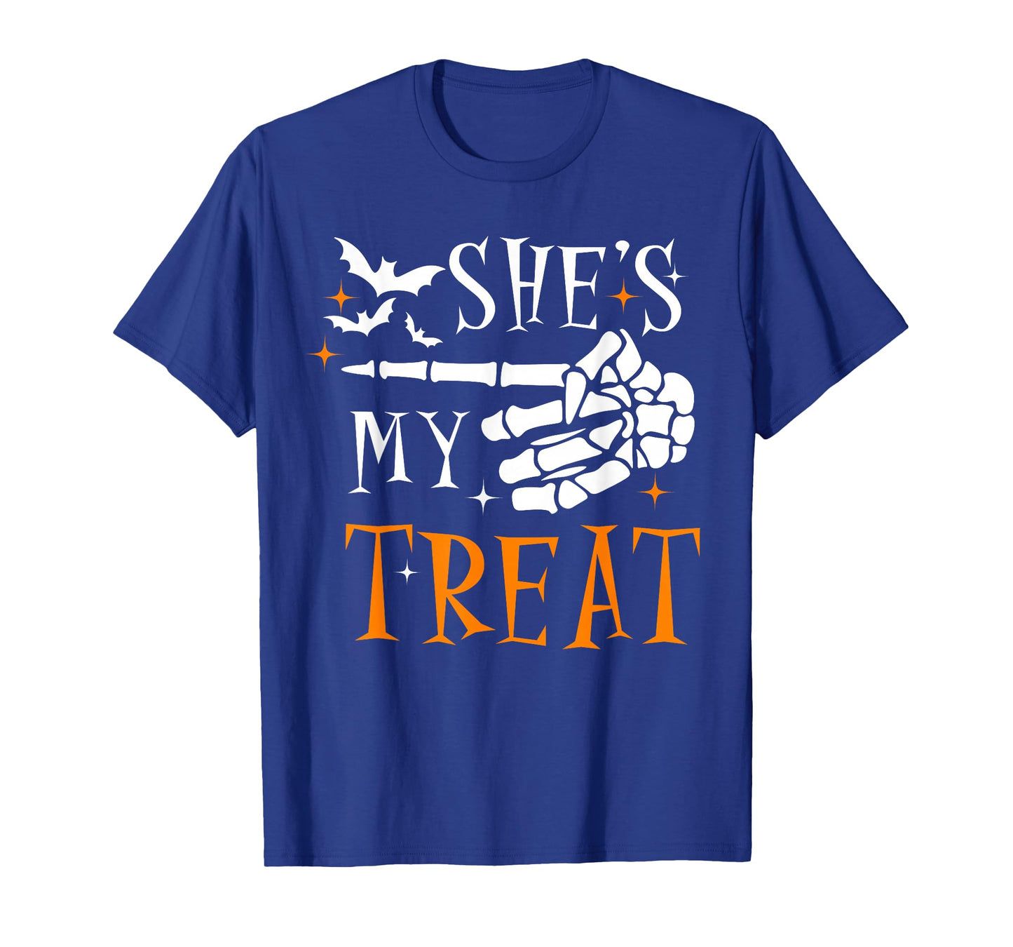 She's My Treat Skeleton Hand Spooky Season Halloween Couples T-Shirt
