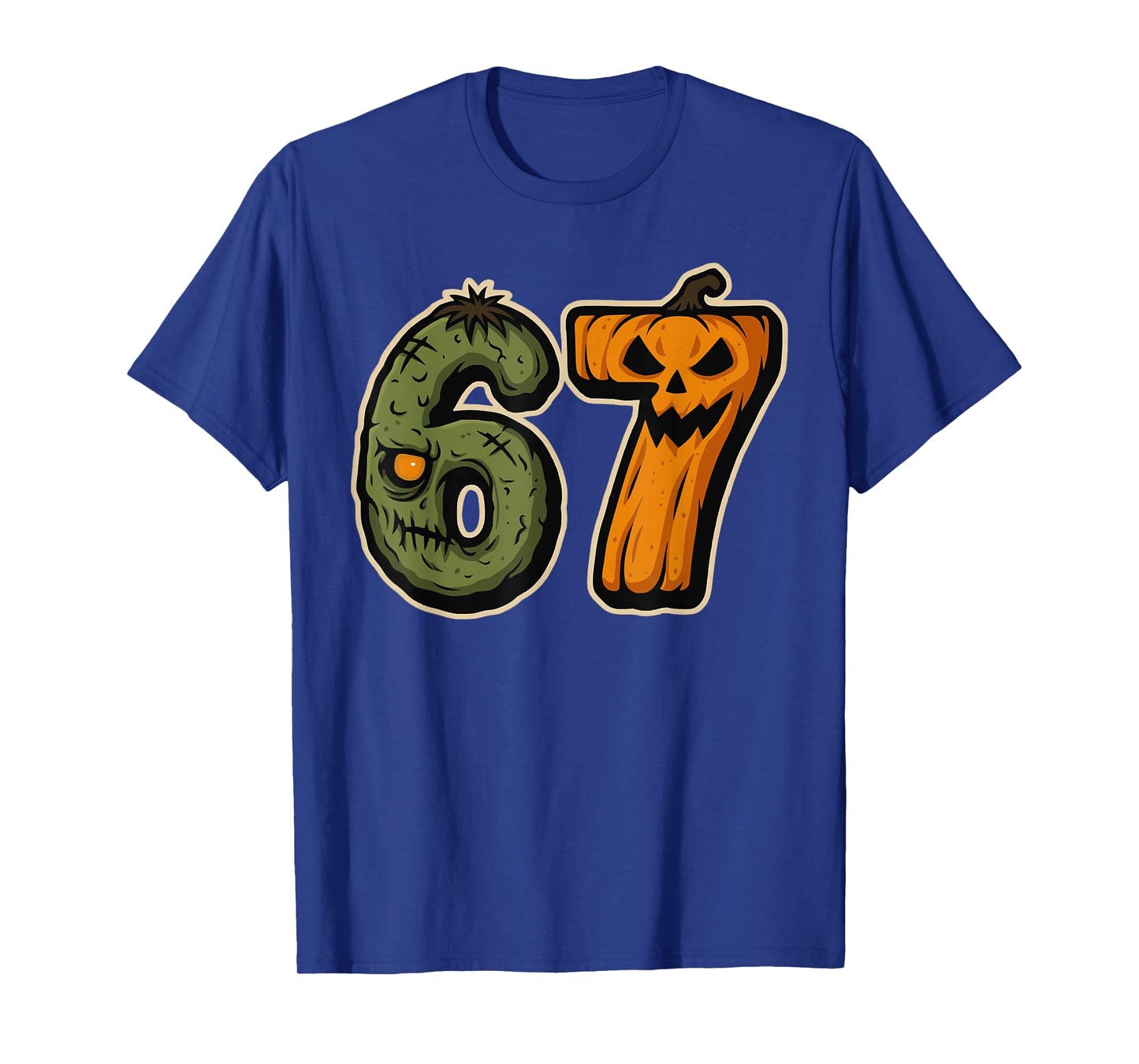 67 Zombie Pumpkin Six Seven Halloween Meme T-Shirt