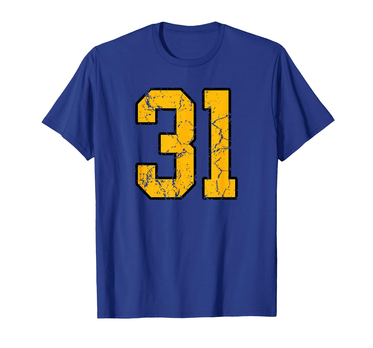 Gold and Black Sports Number 31 Jersey Uniform Player T-Shirt