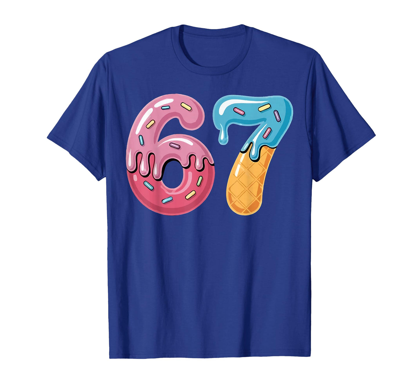 67 Ice Cream Drip Meme Funny Six Seven Gen Alpha Slang T-Shirt