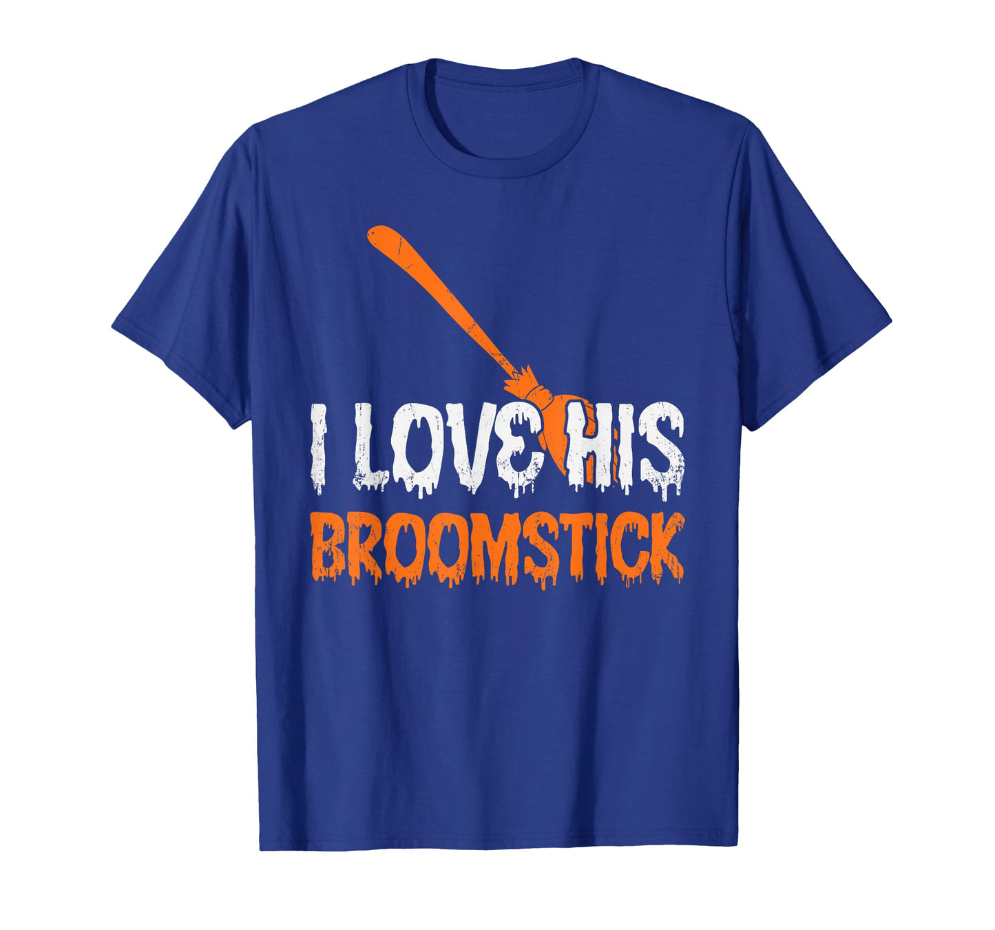 I Love His Broomstick I Love Her Pumpkins Halloween Couples T-Shirt