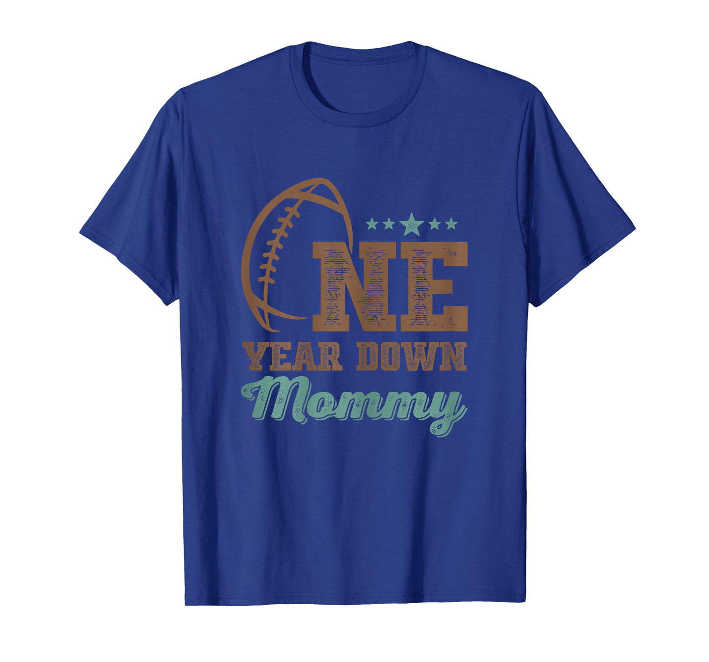 Mommy Of The Birthday Boy 1st Year Down Birthday Football T-Shirt