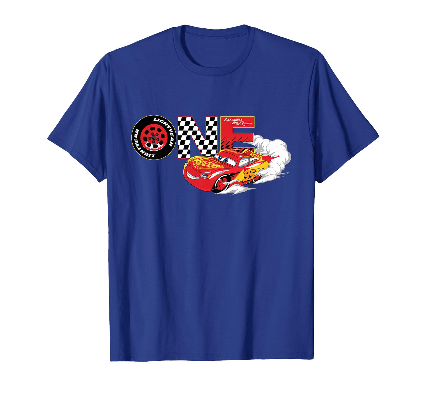 Disney & Pixar's Cars Numbers 1 First 1st Birthday Party T-Shirt