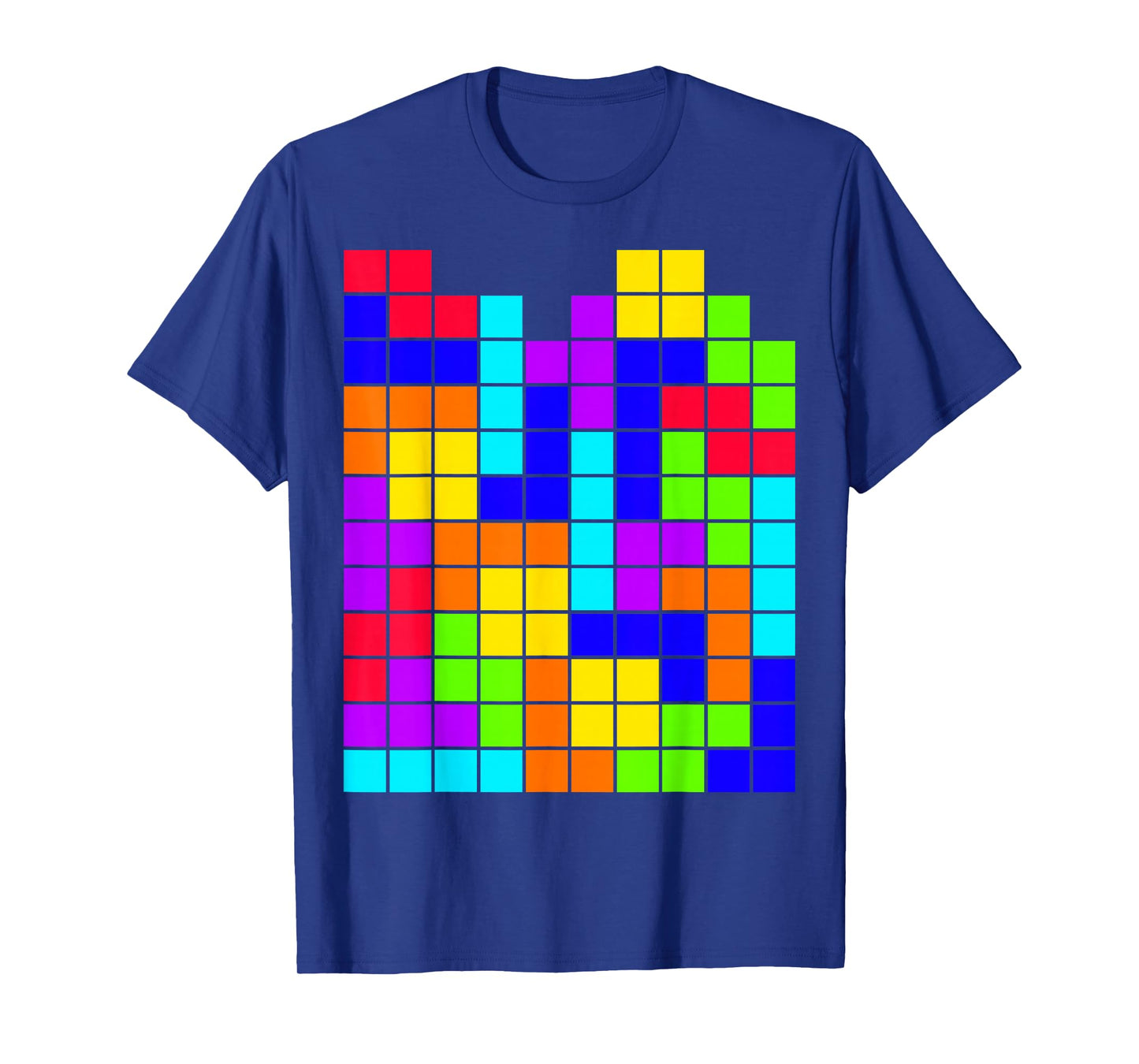 Nerdy Tetrominoes Block Puzzle Video Game Math Teacher Geek T-Shirt