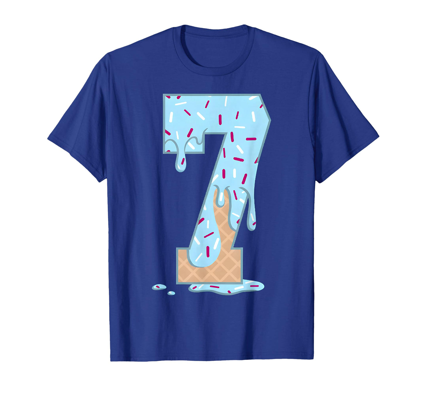 7 Number Seven Team Sports Ice Cream Drip 67 Six Seven Meme T-Shirt