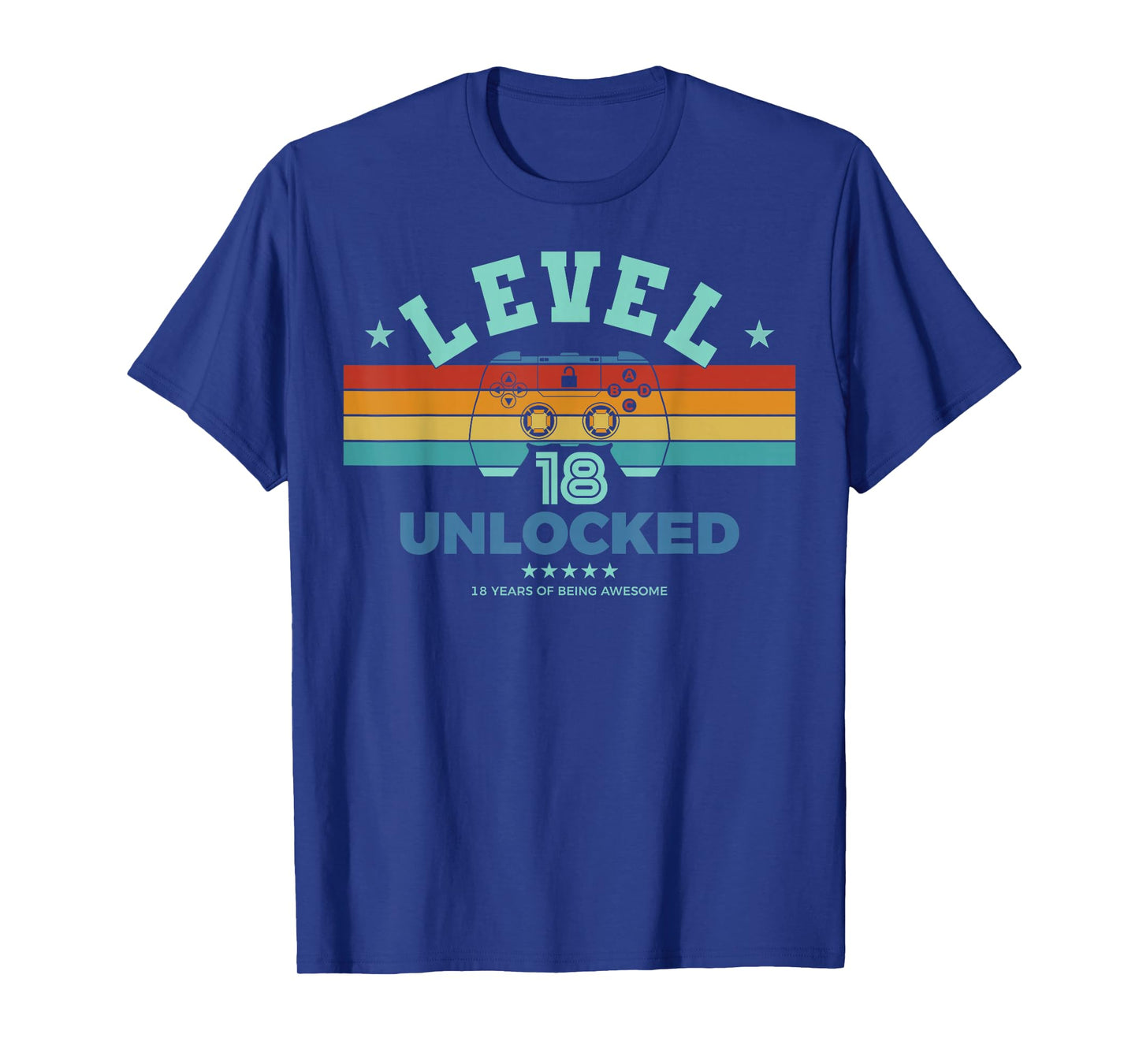 Level 18 Unlocked - 18th Birthday Retro Design for Gamer T-Shirt