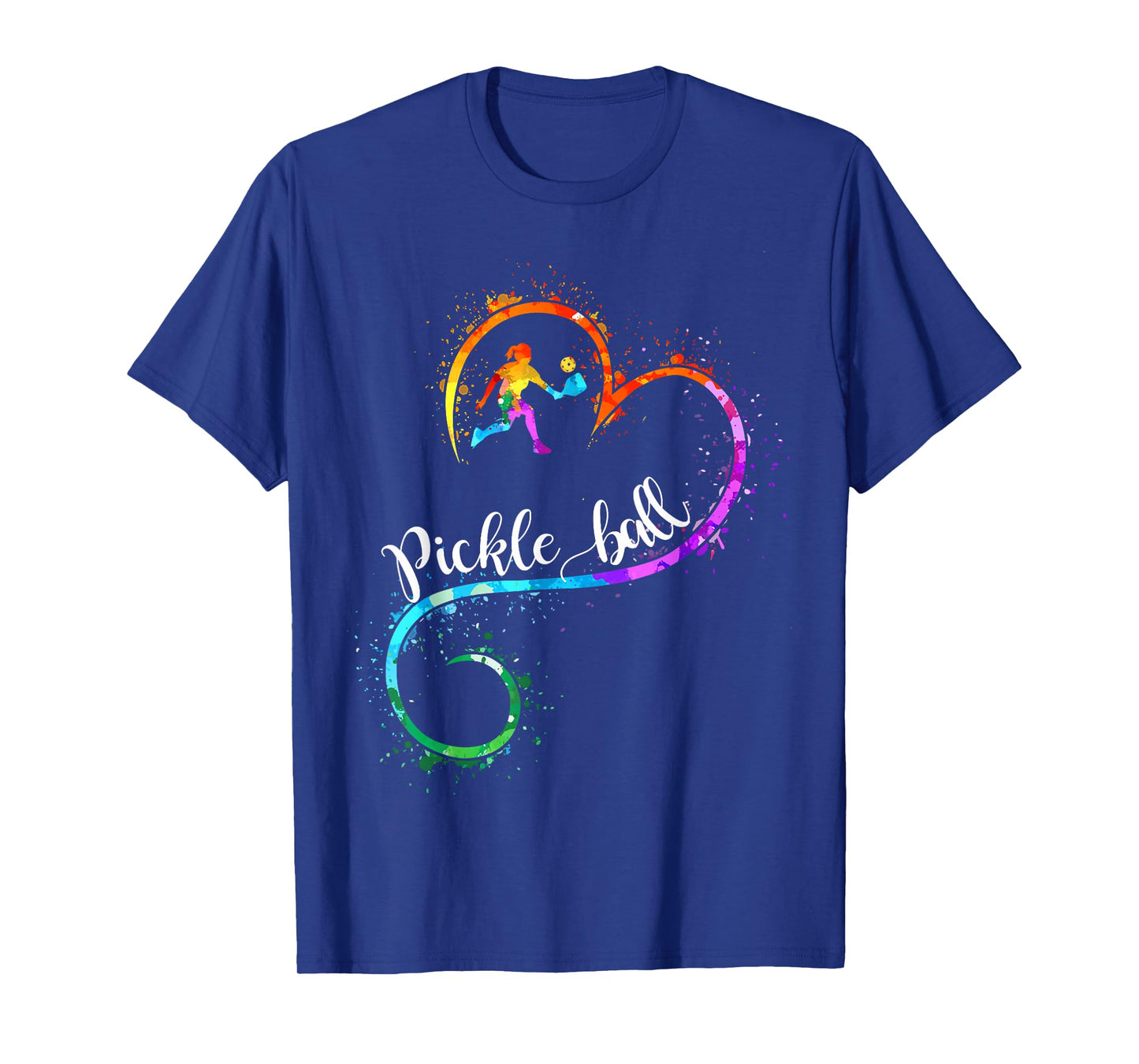 I Love Pickleball Watercolors Funny Pickleball Girl Player T-Shirt