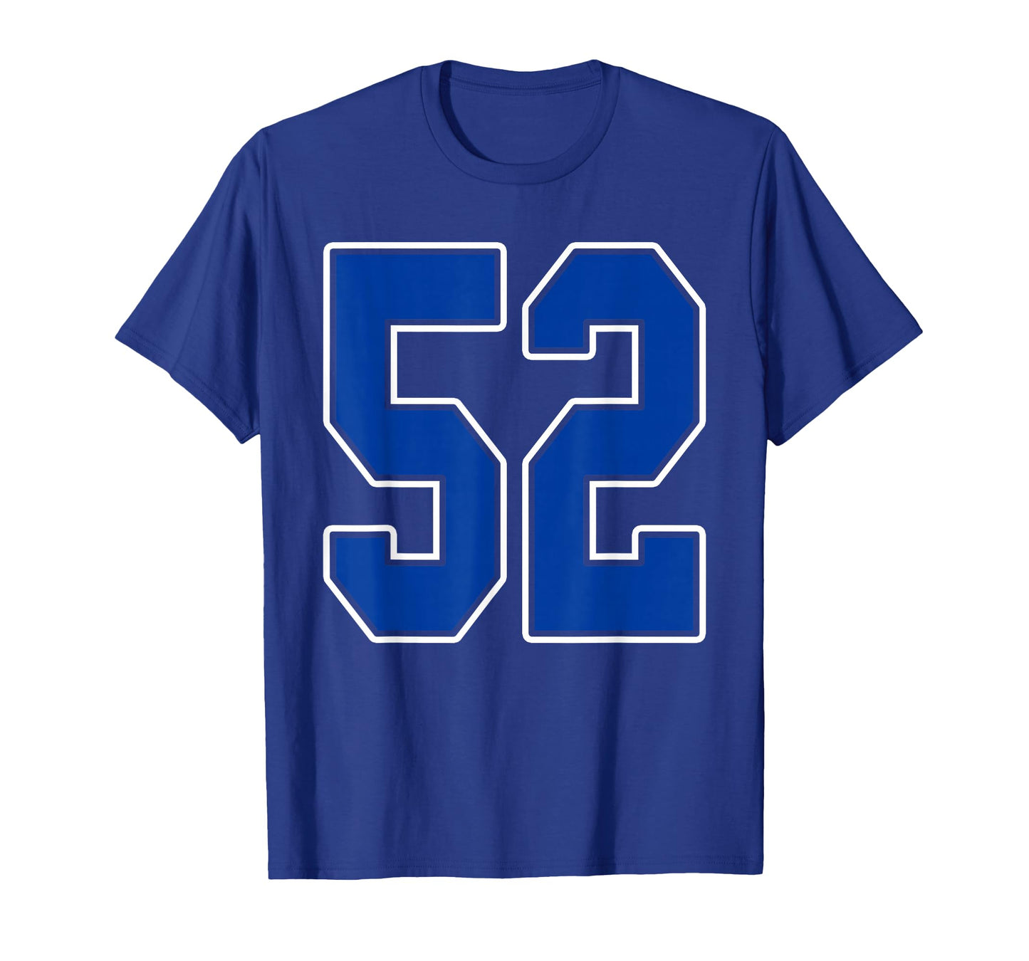 Royal Blue and White Number 52 Jersey Player Uniform #52 Fan T-Shirt
