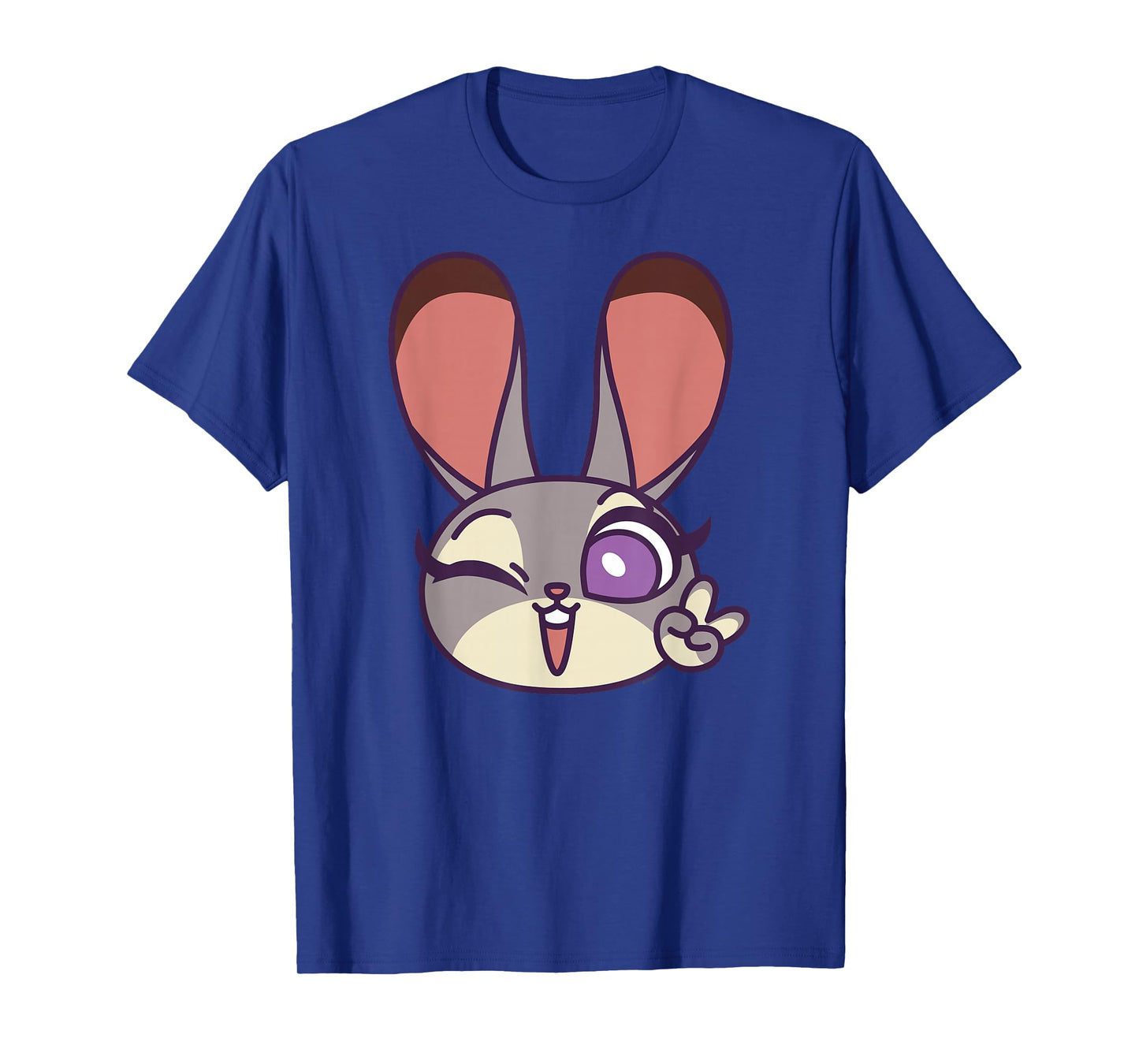 Disney Zootopia Judy Hopps Cute Kawaii Big Face Costume T-Shirt
