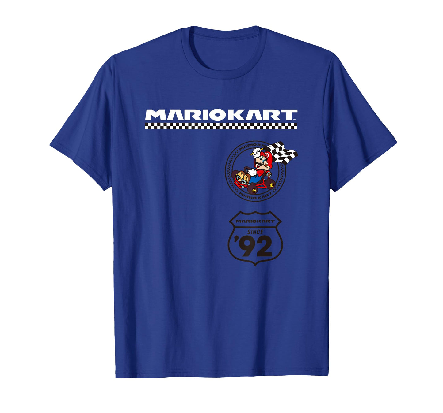 Mario Kart Racing Since '92 Checkered Race Banner T-Shirt