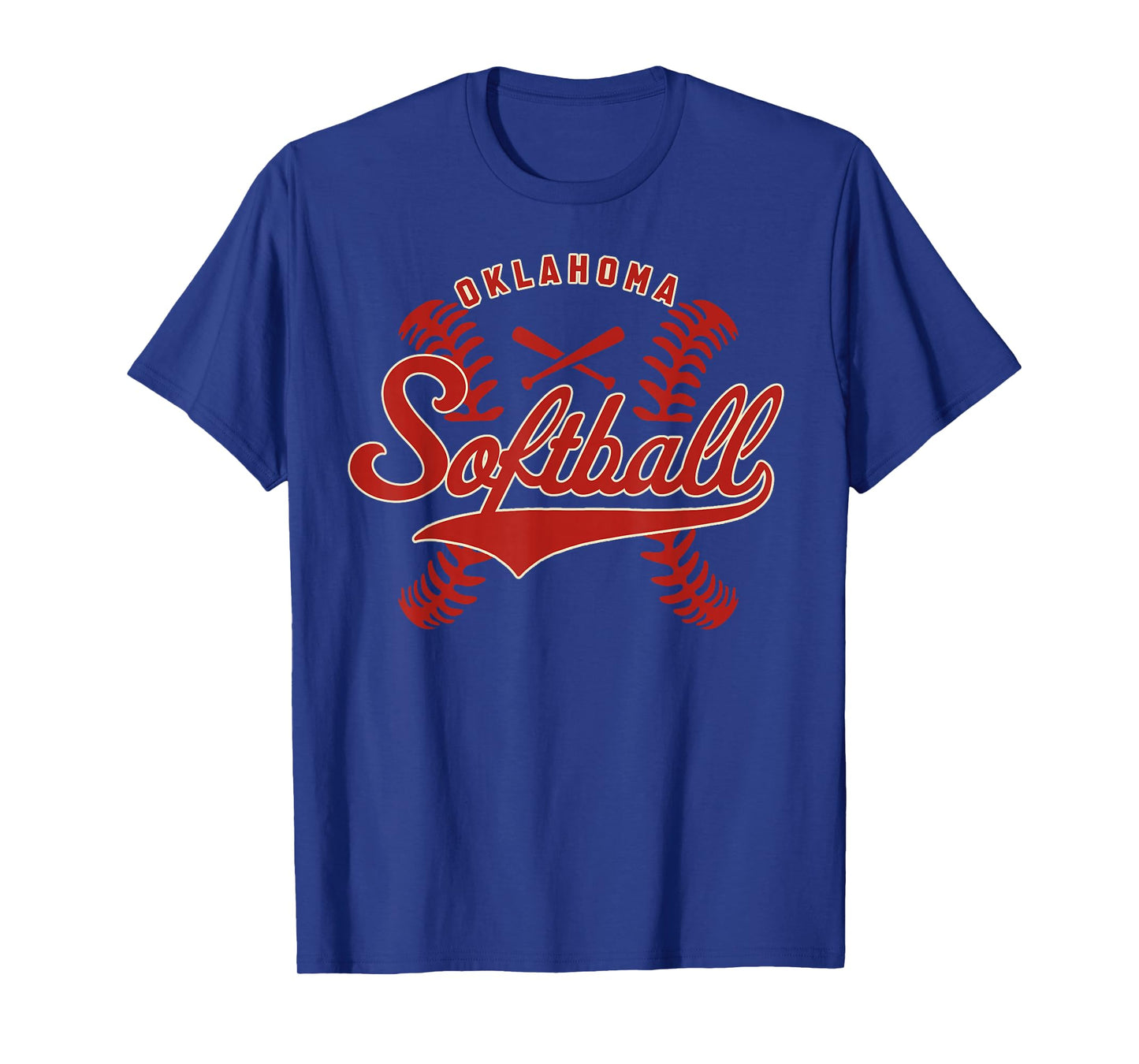 Oklahoma Softball Vintage Mens Kids Team Retro Softball Fan T-Shirt