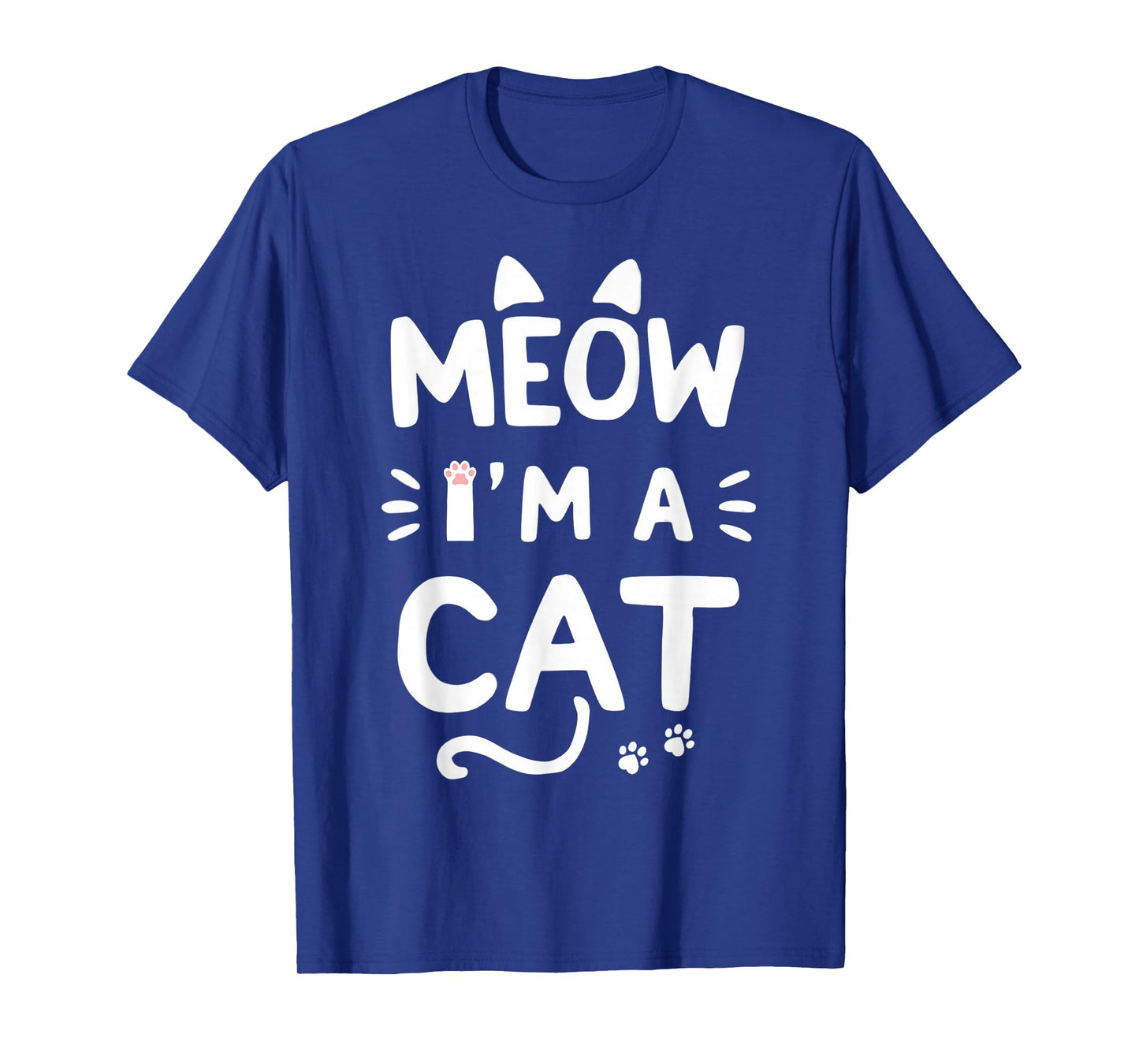 Meow I'm A Cat Halloween Costume Men Women Funny Cat Lover T-Shirt