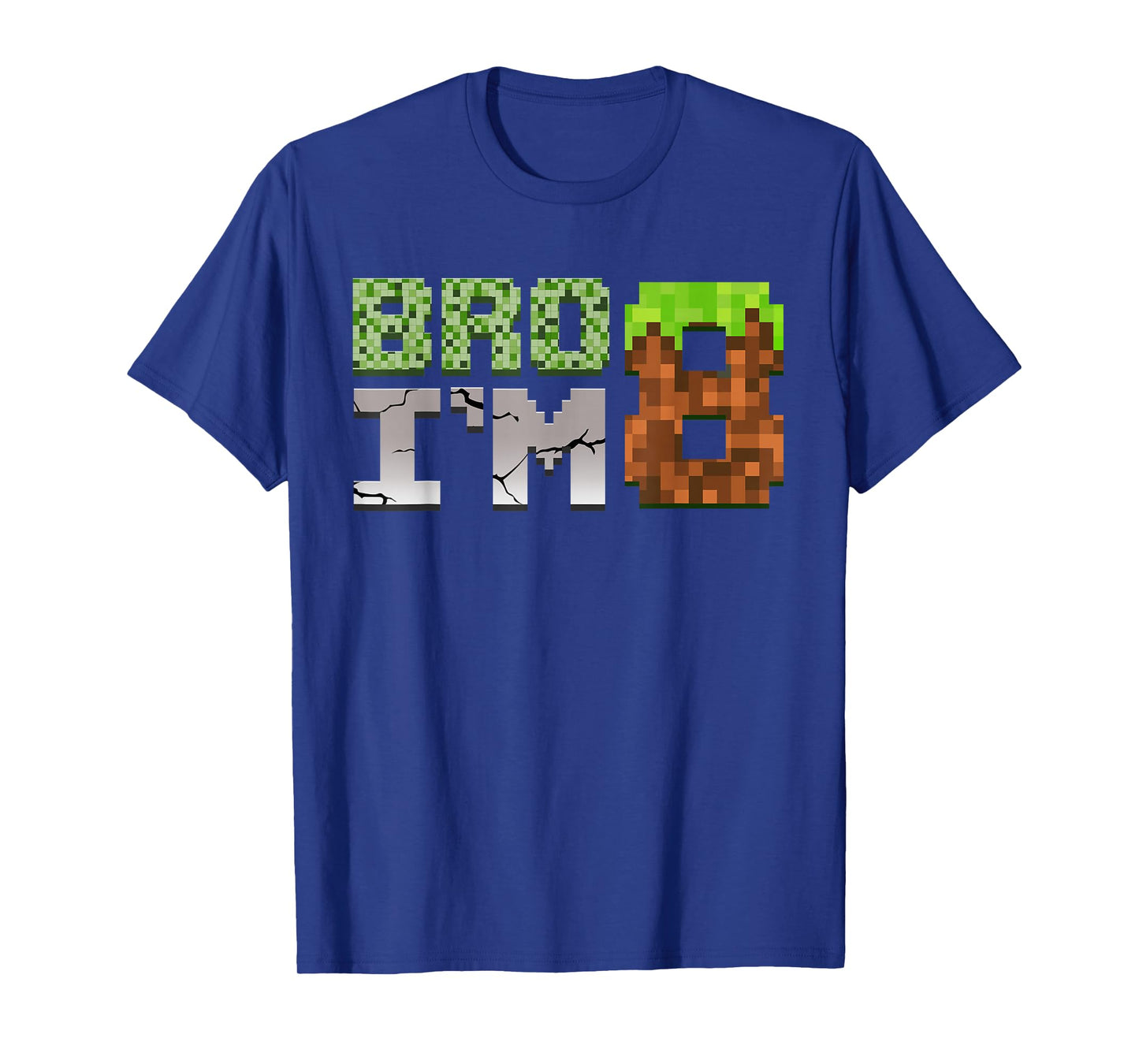 Birthday Boy 8th Birthday I'm 8 Year Old Pixel Number Gamer T-Shirt