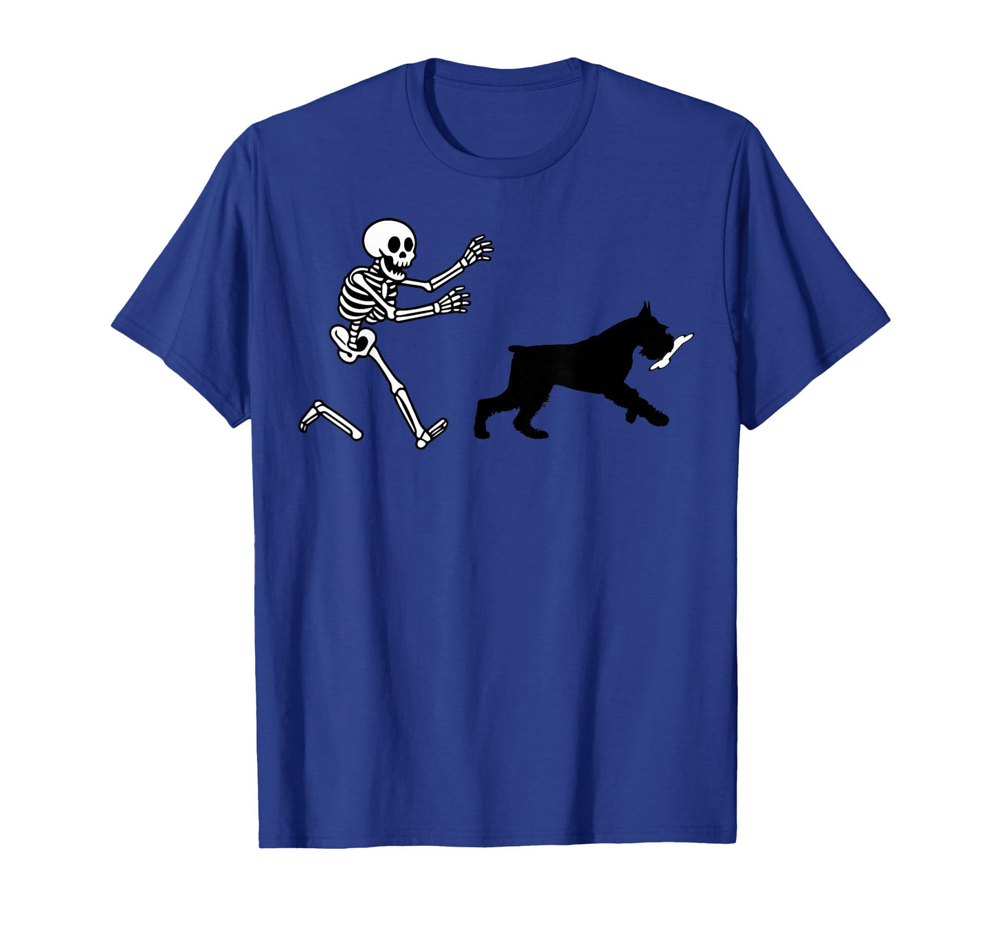 Funny Giant Schnauze Running Skeleton Halloween T-Shirt