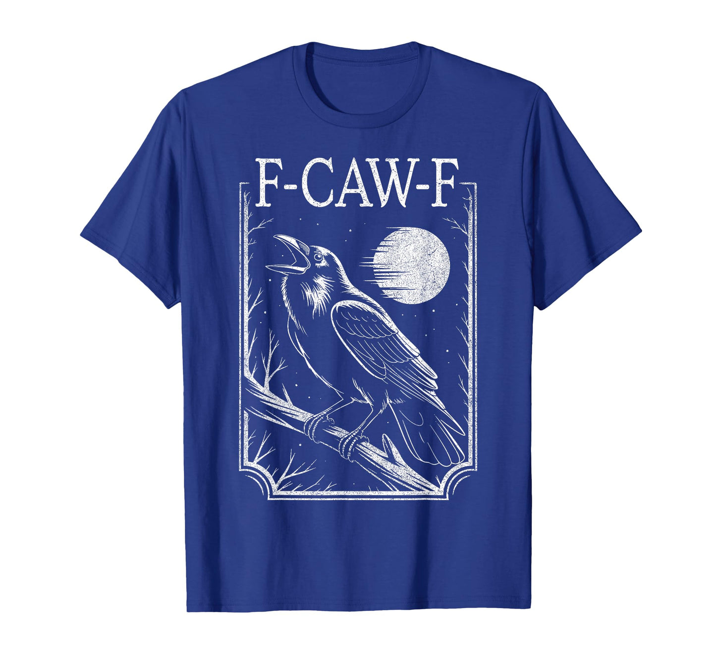F-Caw-F Crow Minimal β Retro Gothic Black Bird Funny Raven T-Shirt