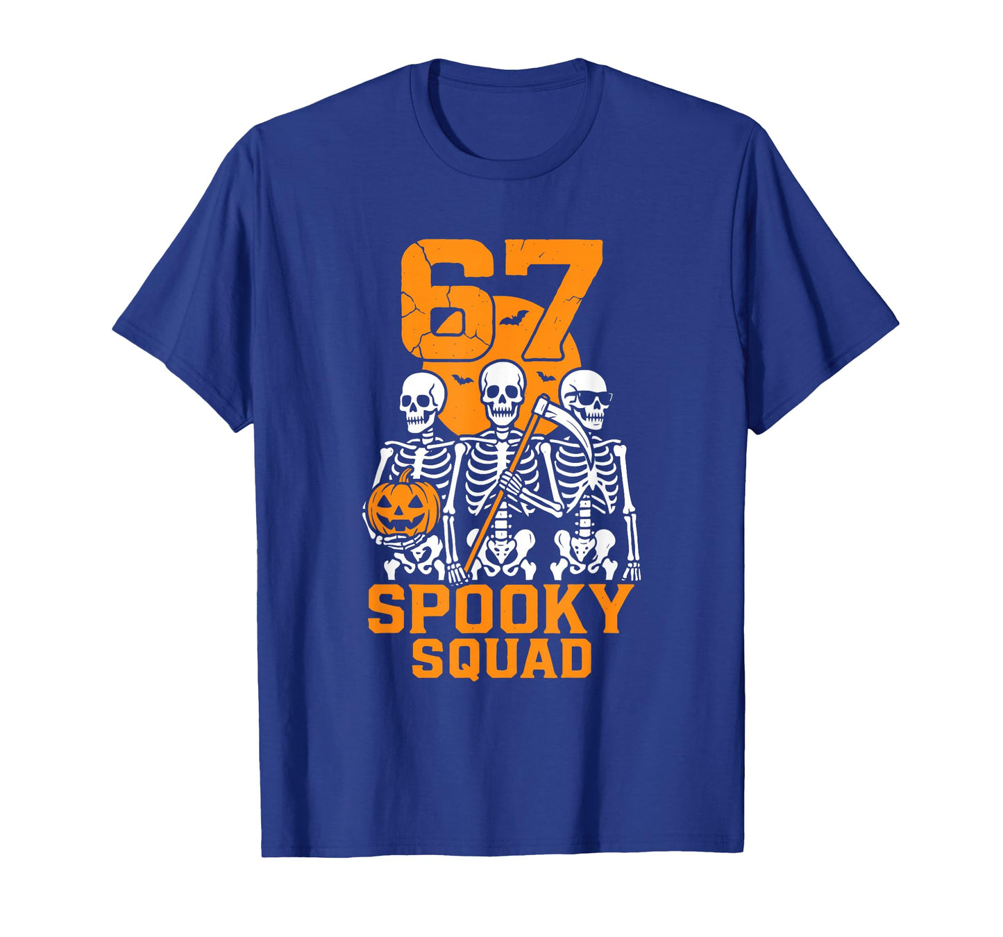 67 Halloween Meme 6 7 Numbers Six Seven Kids Skeleton Group T-Shirt