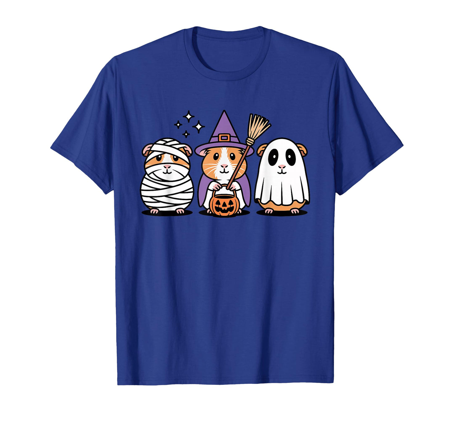 Cute Guinea Pig Halloween Witch Mummy Ghost T-Shirt