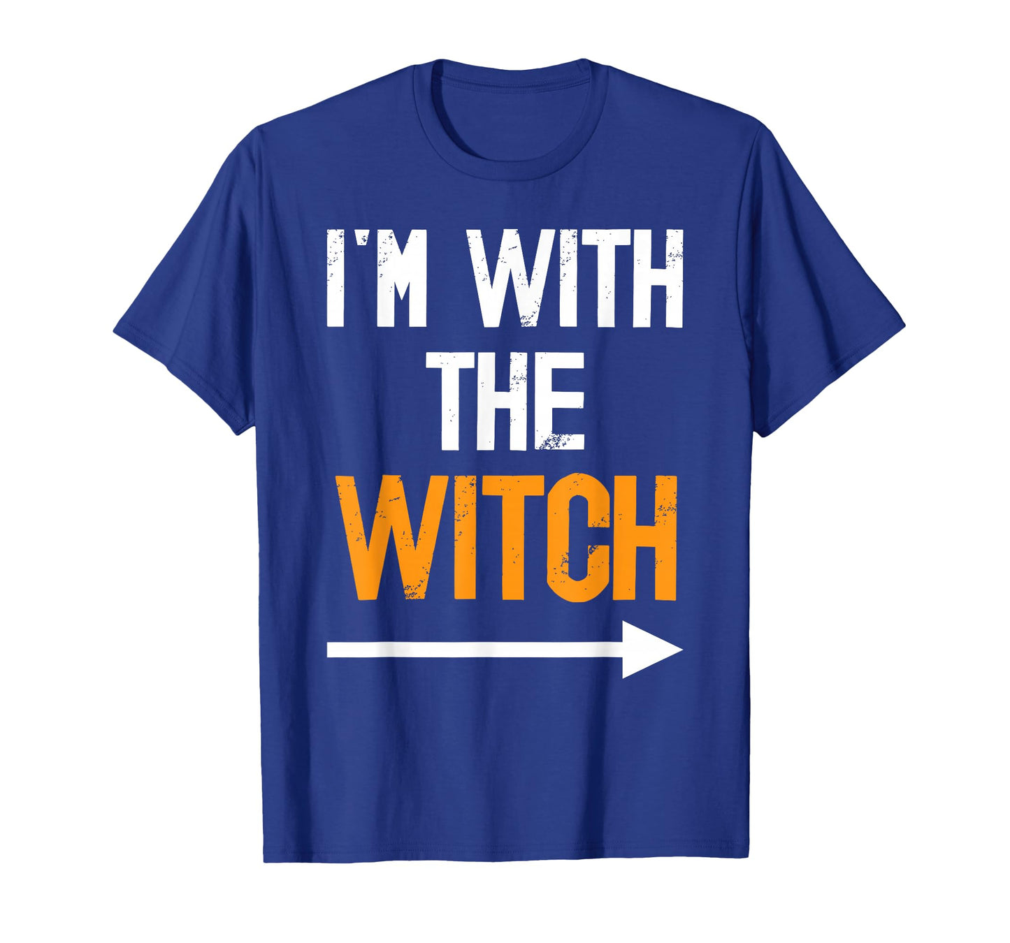 Iβm With The Witch Halloween Couples Costume Autumn Party T-Shirt