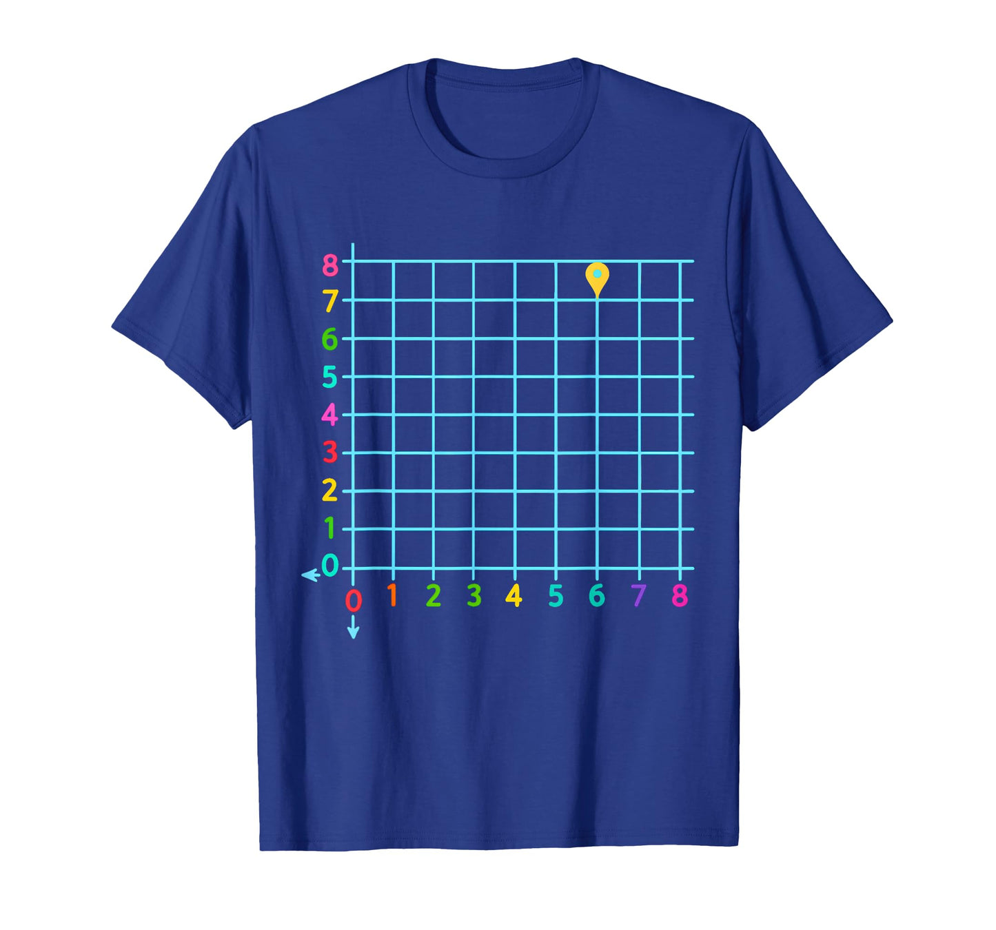 Coordinate (6,7) Funny Math Teacher 67 Math Lover Boys Kids T-Shirt
