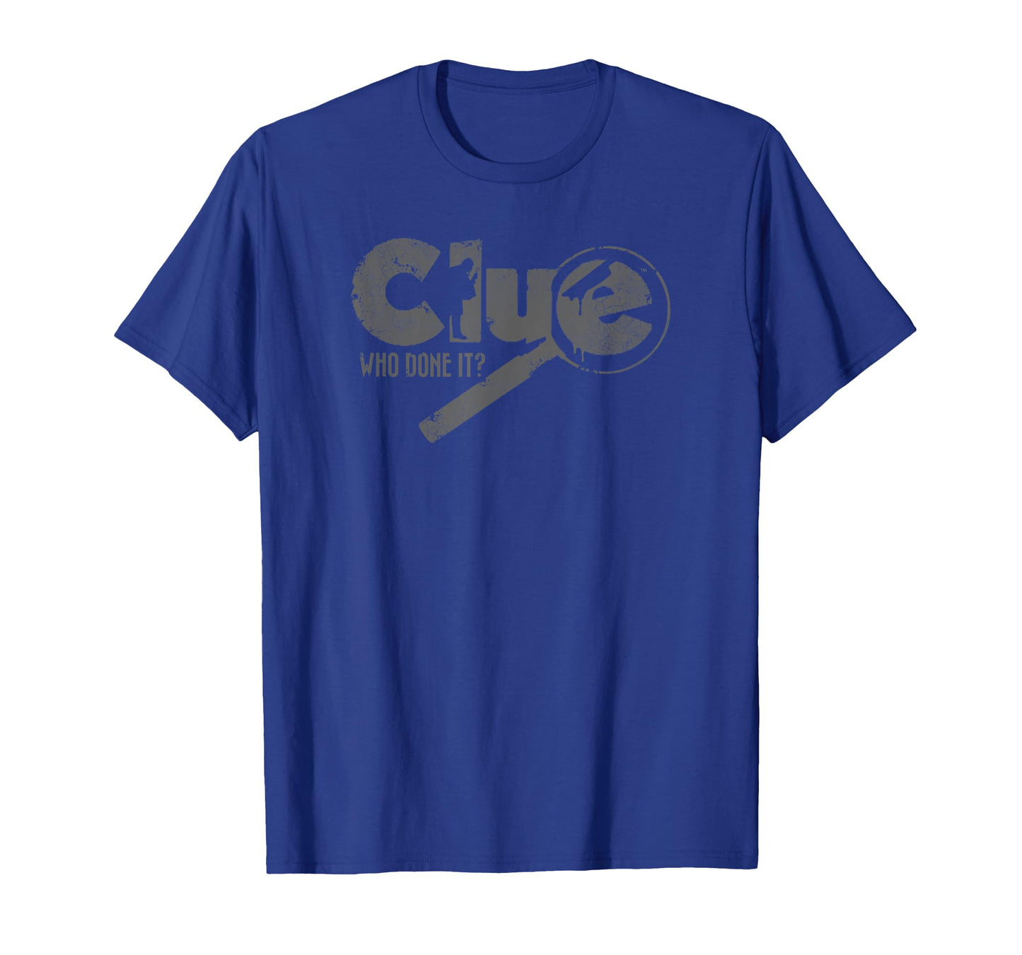 Clue Who Done It? Magnifying Glass Distressed Logo T-Shirt