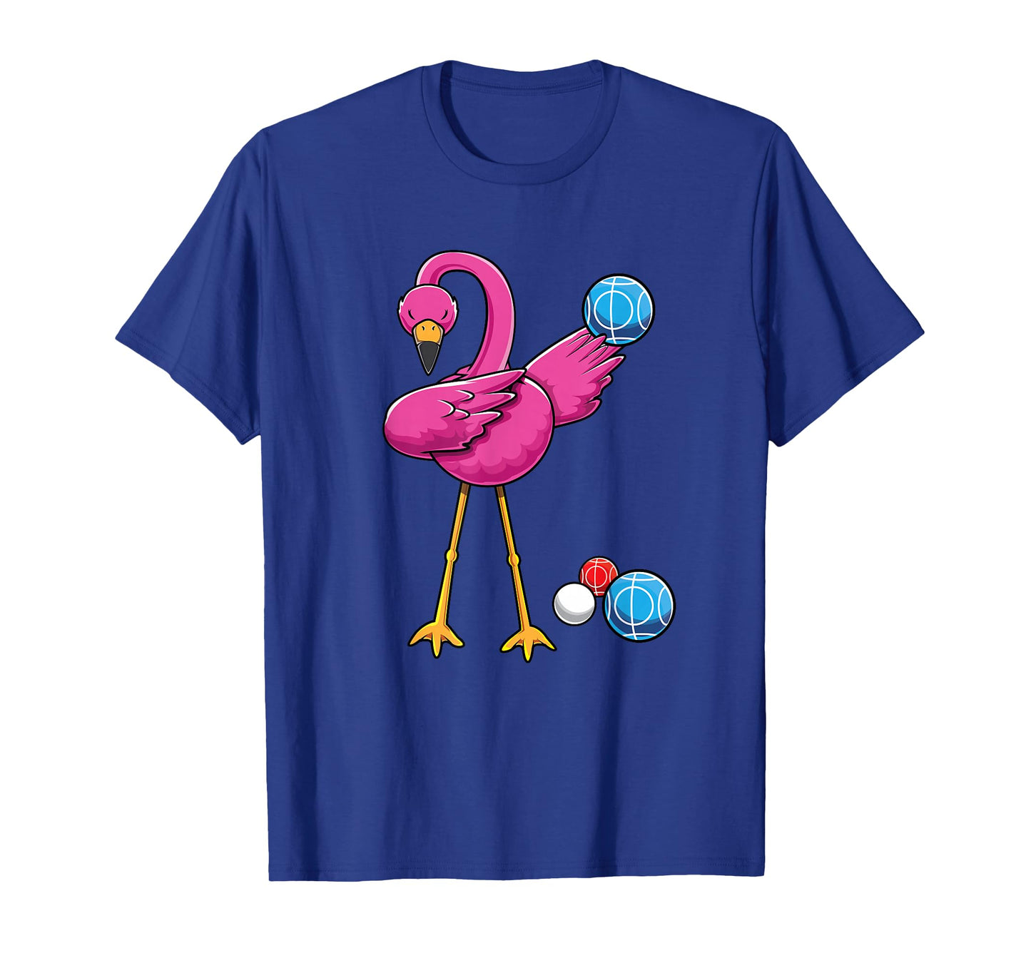Cute Dabbing Flamingo Bocce Ball Player Boccie Girls Bocci T-Shirt