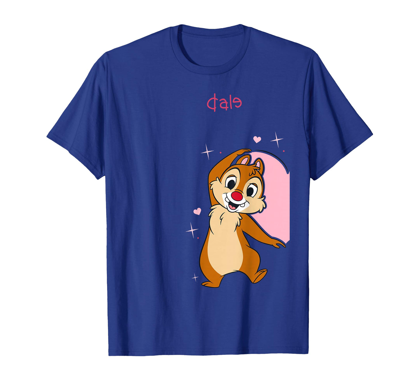 Disney Chip 'n Dale Rescue Rangers Dale Half Big Pink Hearth T-Shirt