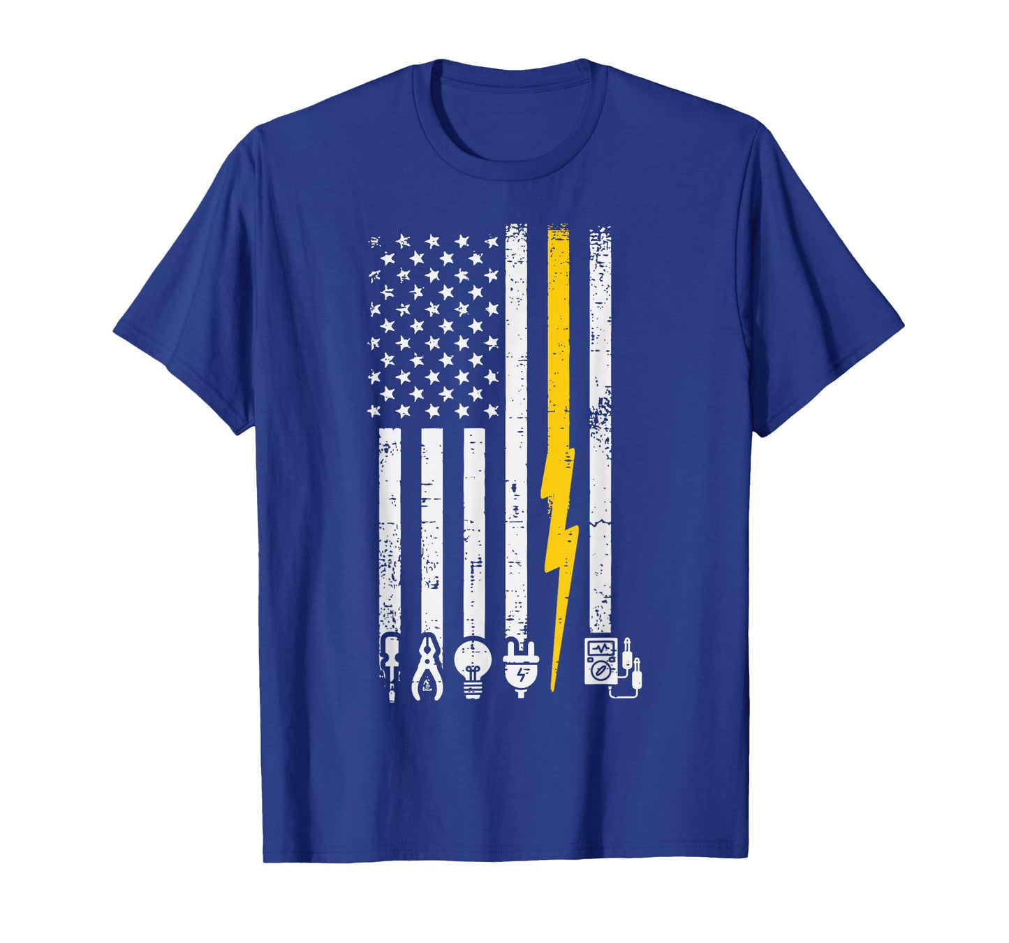 Electrician Icons US Flag Electrical Patriotic Men Women Kid T-Shirt