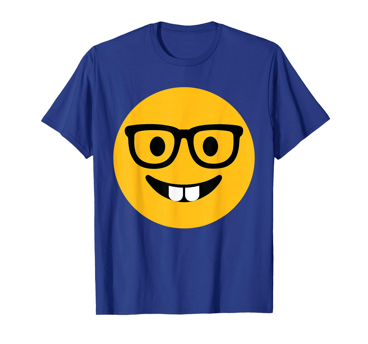 Funny Emoticon Nerd Glasses Buckteeth Hilarious Nerdy Face T-Shirt
