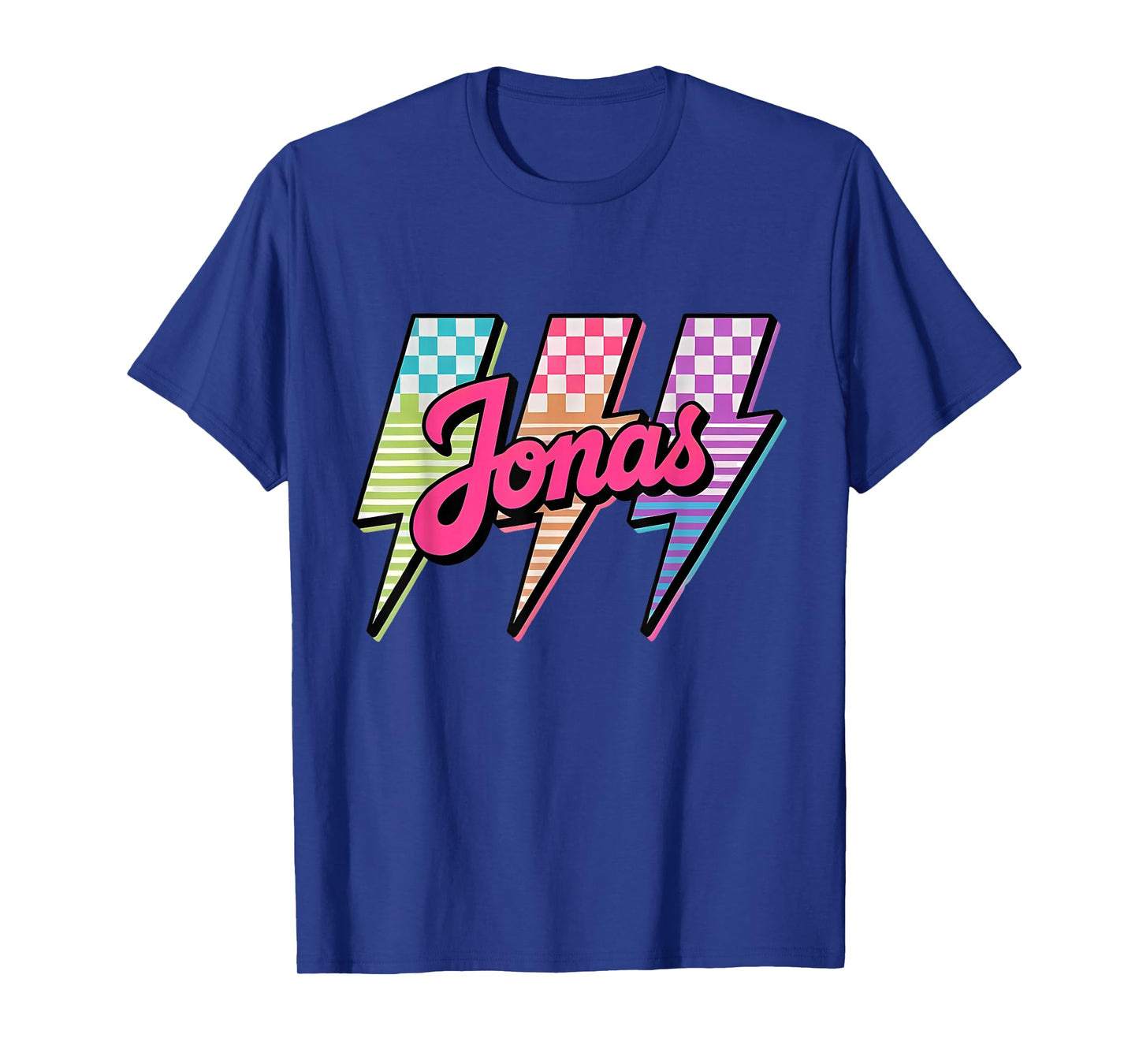 Vintage Jonas Lightning Bolt Checkered T-Shirt