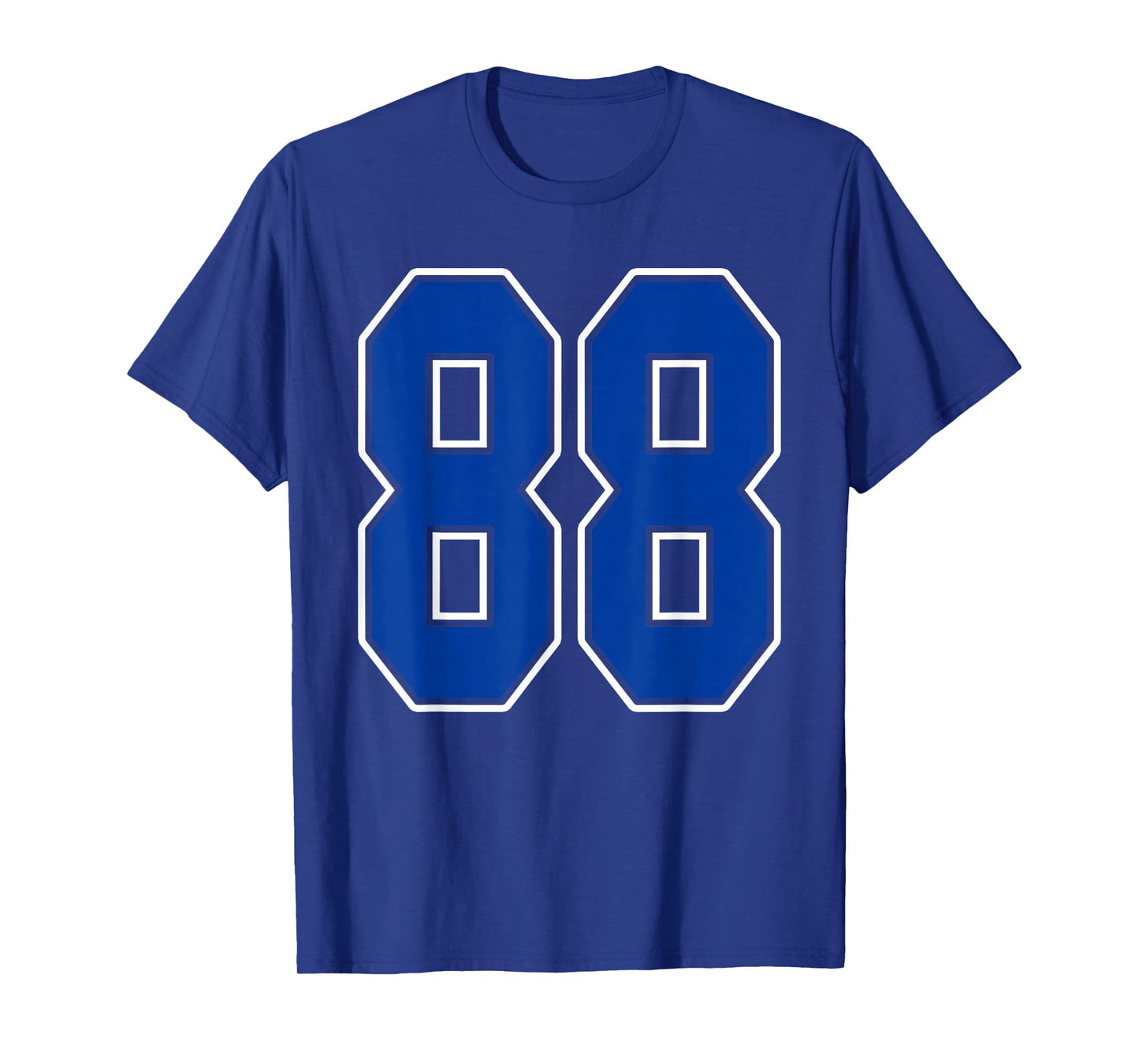 Royal Blue and White Number 88 Jersey Player Uniform #88 Fan T-Shirt