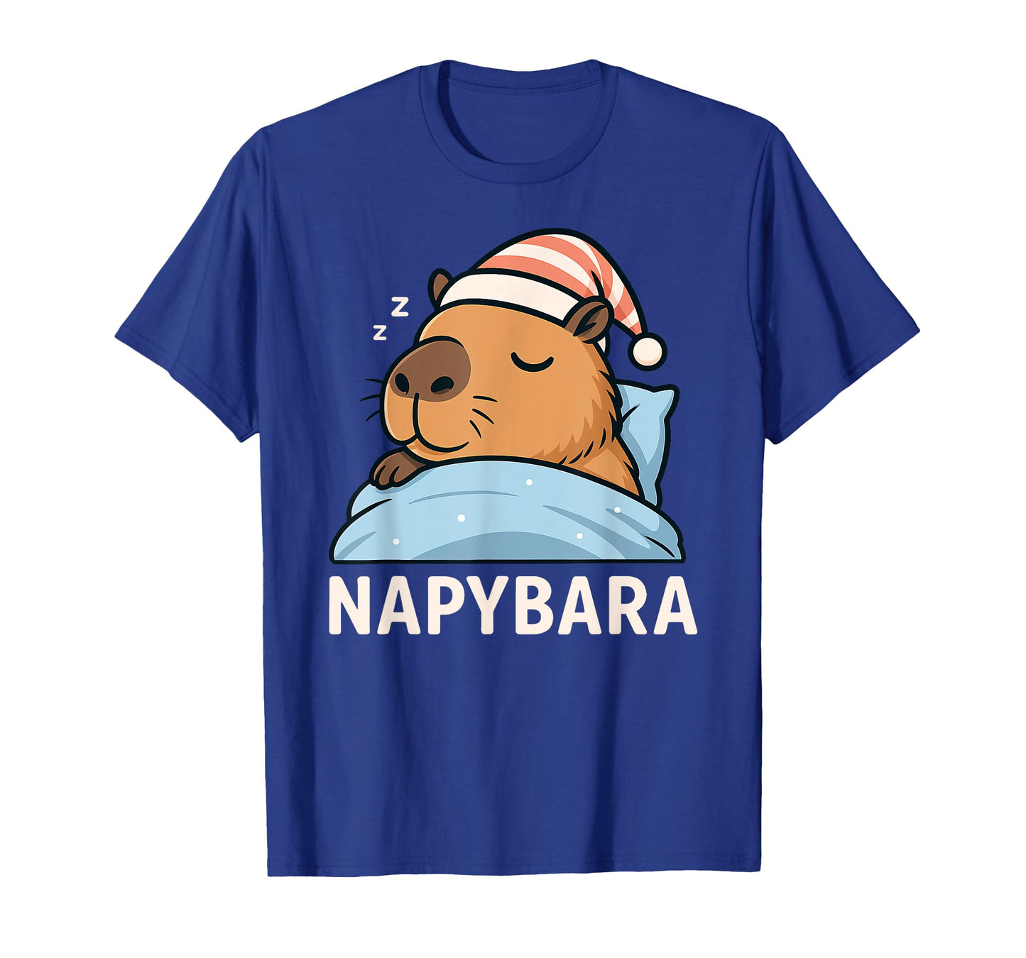 Sleeping Capybara Napybara Sleepshirt Pajamas Boys Girls Kid T-Shirt